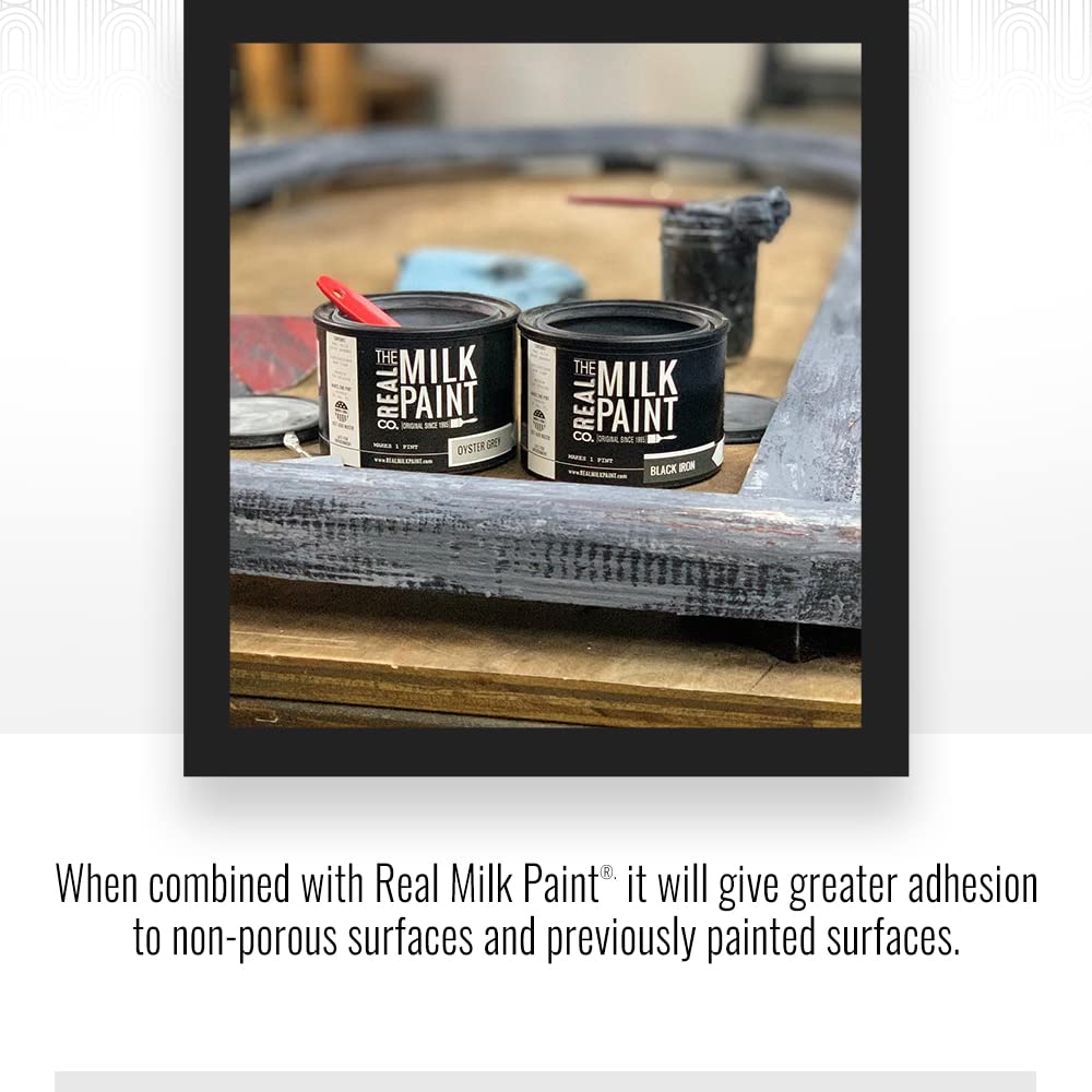 Real Milk Paint Ultra Bond Adhesion Promoter - Premium Bonding Primer for Plastic, Shellac, Glass & Varnished Surfaces | VOC-Free Formula (1 Gallon) | Perfect for DIY Furniture Restoration & Craft Projects