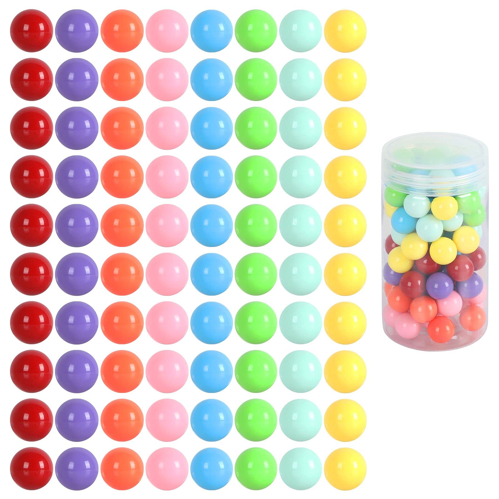 80pcs Chinese Checker Game Replacement Balls - 8 Vibrant Colors 14mm Acrylic Marbles for Marble Run, Aggravation, Traditional Board Games - Perfect for Family Game Night & Educational Play