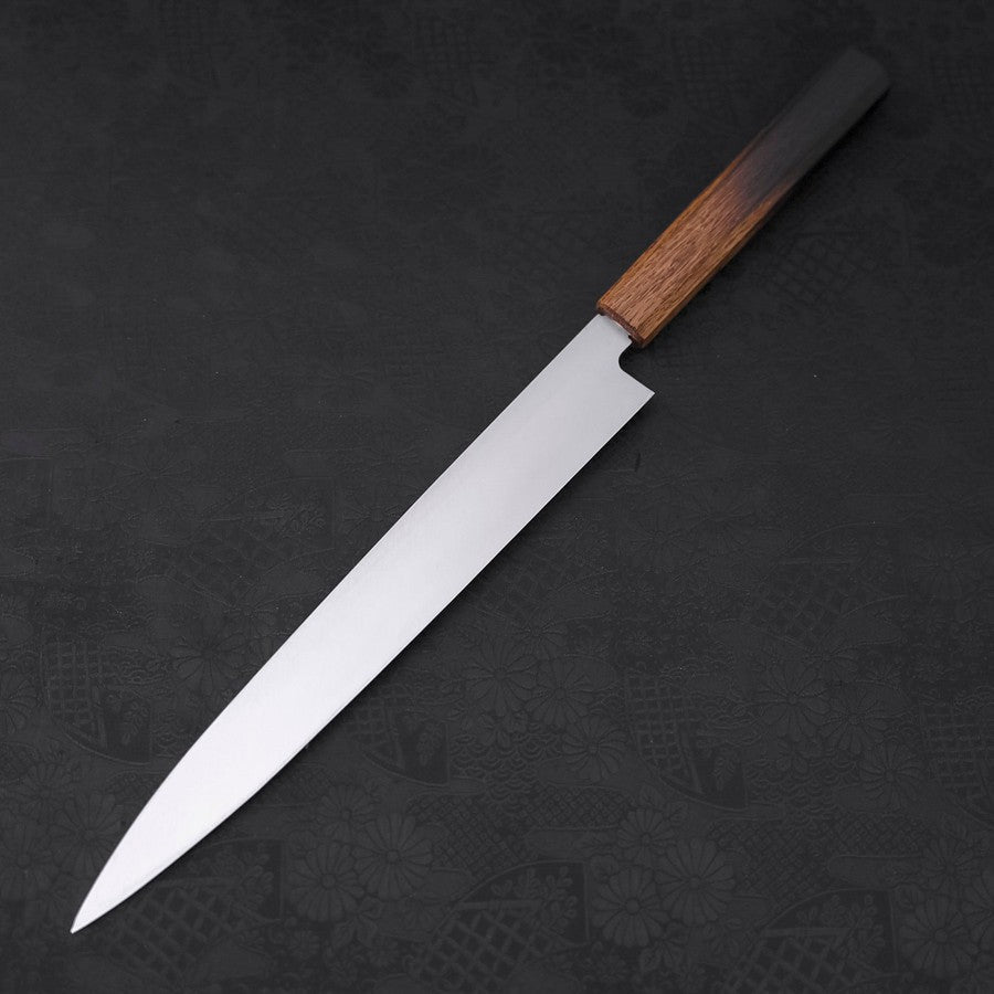 Premium Yanagiba Sushi Knife - 270mm Silver Steel #3 Kasumi Yaki with Urushi Handle - Perfect for Sushi Chefs & Japanese Cuisine Lovers