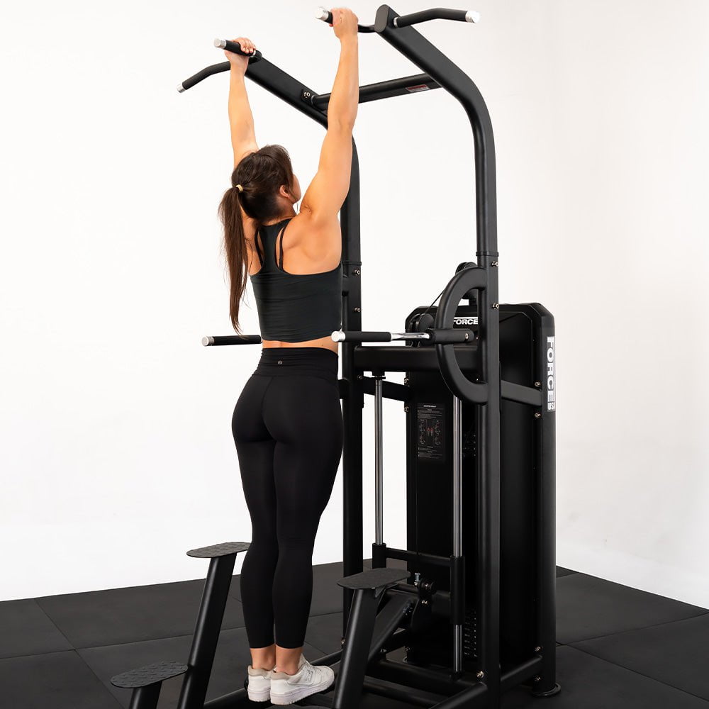 Force USA Solitude Assisted Chin Up & Dip Machine - Home Gym Strength Training Equipment for Pull Ups, Dips & Bodyweight Exercises - Perfect for Home Workouts & Fitness Enthusiasts