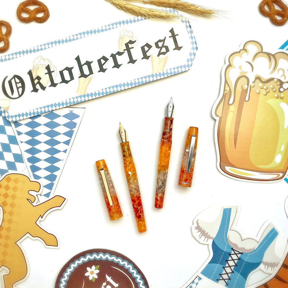 Esterbrook Camden Fountain Pen - Oktoberfest Gold Trim Limited Edition - Premium Writing Instrument for Calligraphy, Journaling & Gifting