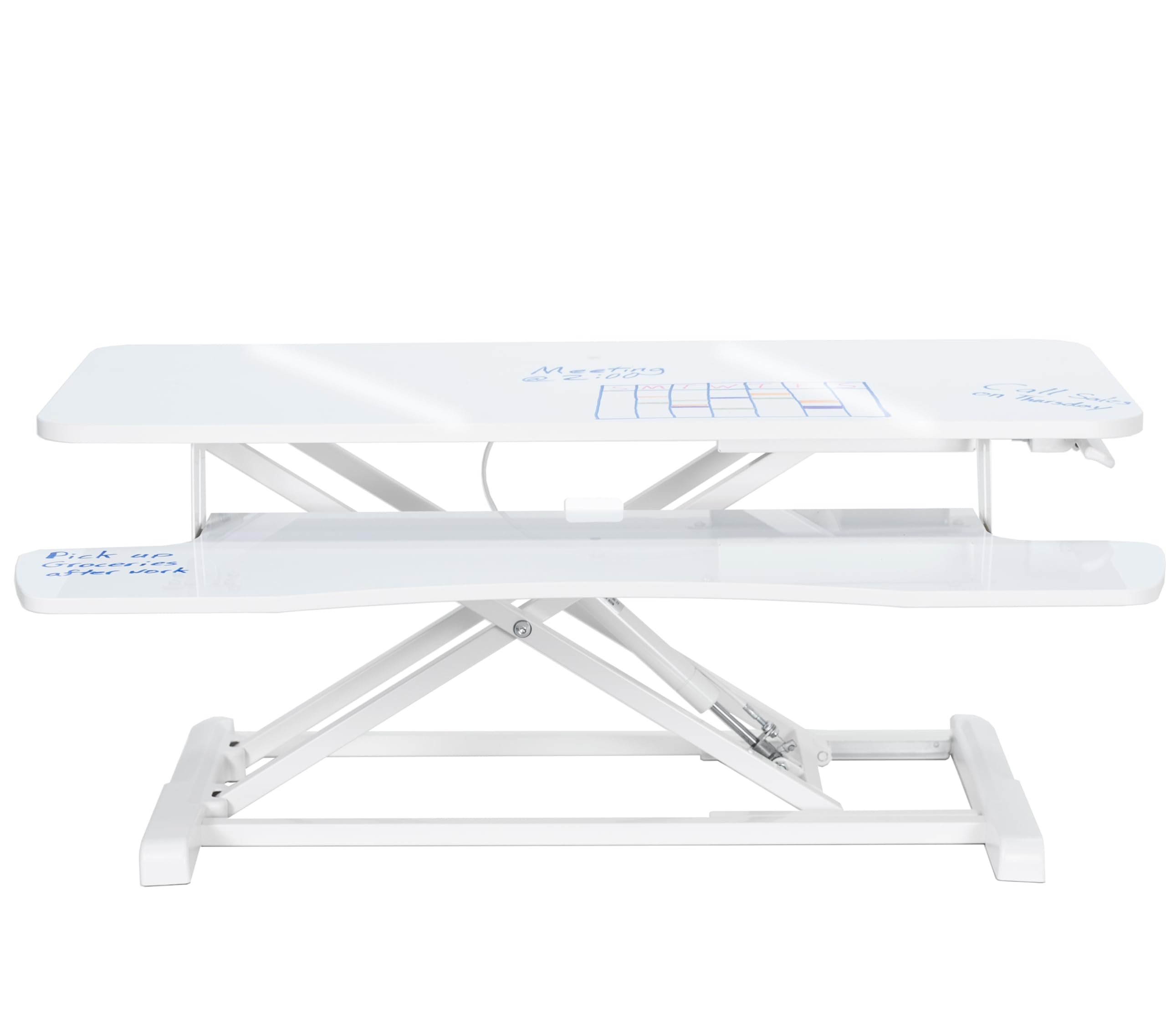 VIVO 36 Inch Height Adjustable Standing Desk Converter - K Series Sit Stand Riser with Dual Monitor & Laptop Workstation, Wide Keyboard Tray & White Dry Erase Surface | Perfect for Home Office, Gaming Setup & Ergonomic Workspace