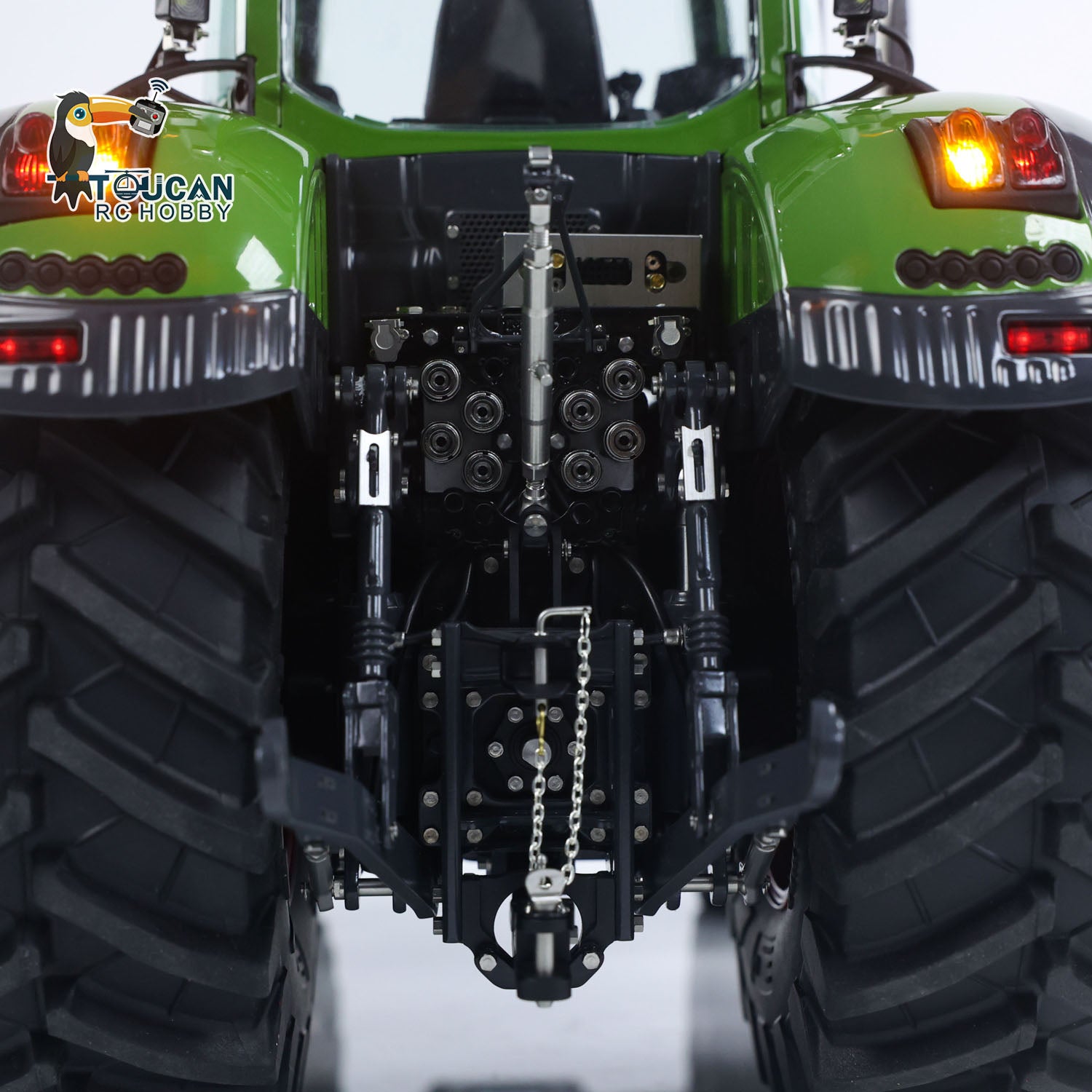 LESU AOUE 1050 1/14 Scale 4WD Metal Hydraulic RC Tractor - 4X4 Radio Control Vehicle with Light & Sound - Realistic Agricultural Toy Car for Hobbyists & Collectors - Perfect for Farm Simulation Play & RC Model Enthusiasts