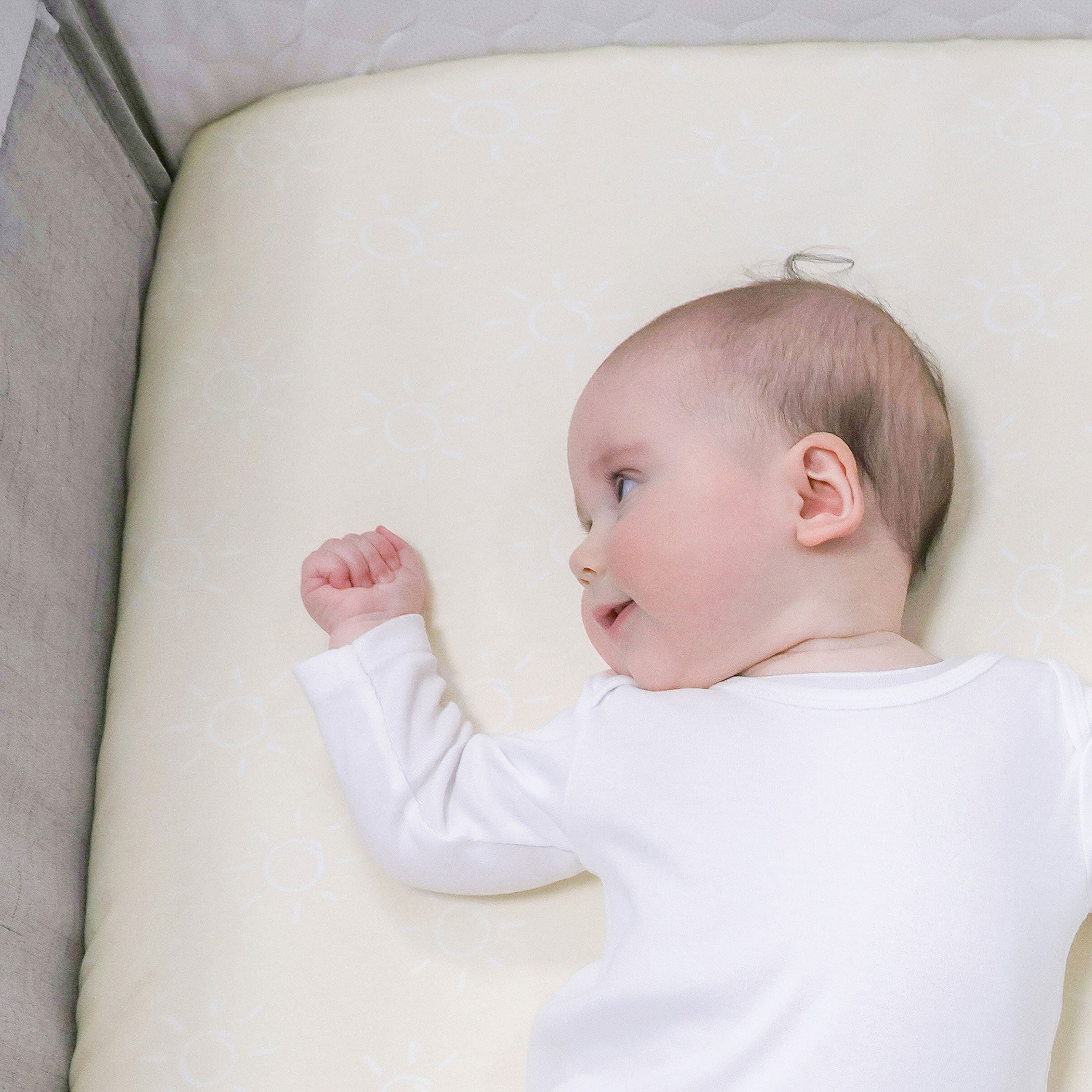 Nordic 2-Pack Jersey Cotton Co-Sleeper & Bedside Sleeper Fitted Sheets - Soft Vanilla & Latte Colors - Perfect for Baby Bassinets, Cribs and Nursery Bedding