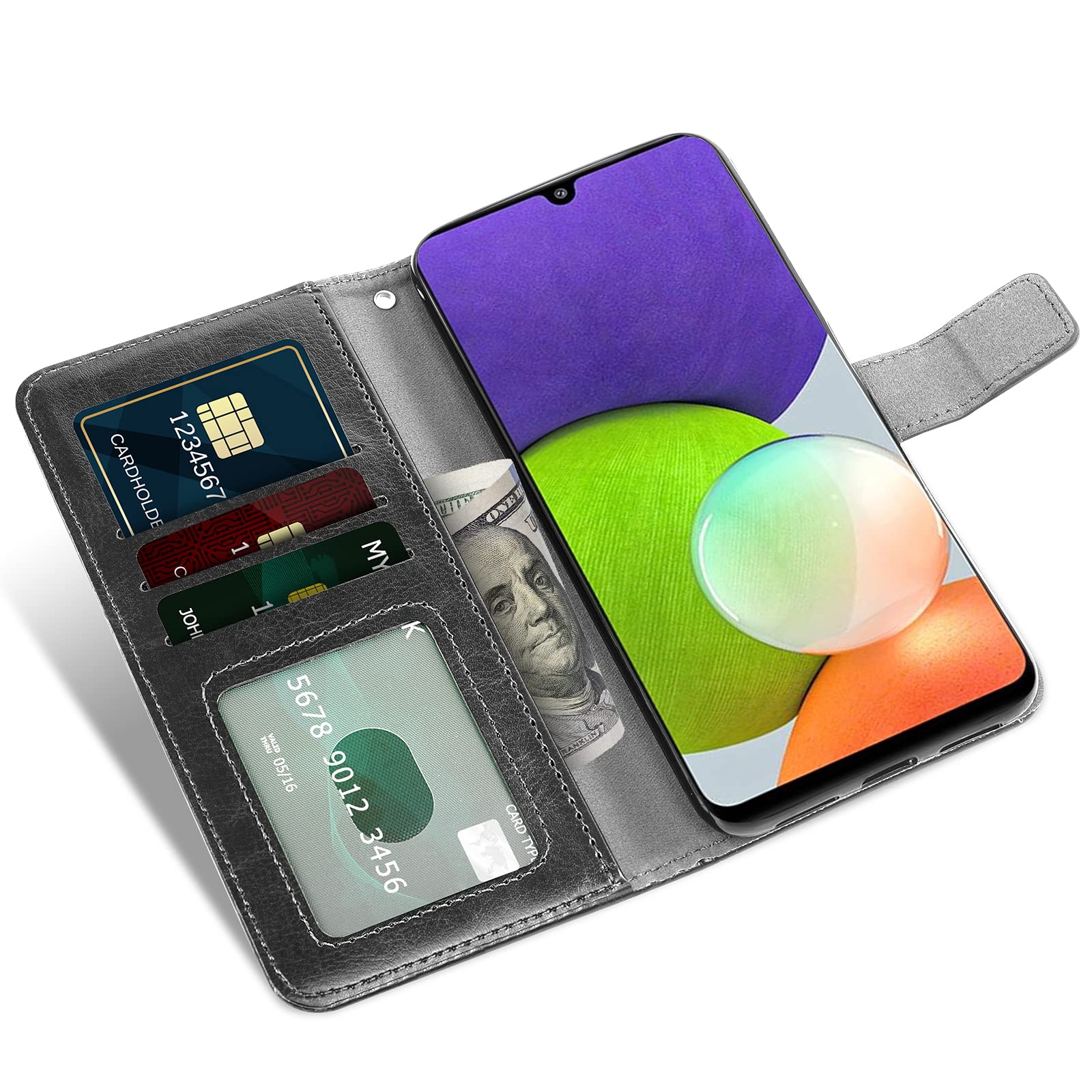 ASUWISH Wallet Case for Samsung Galaxy A22 4G (6.4