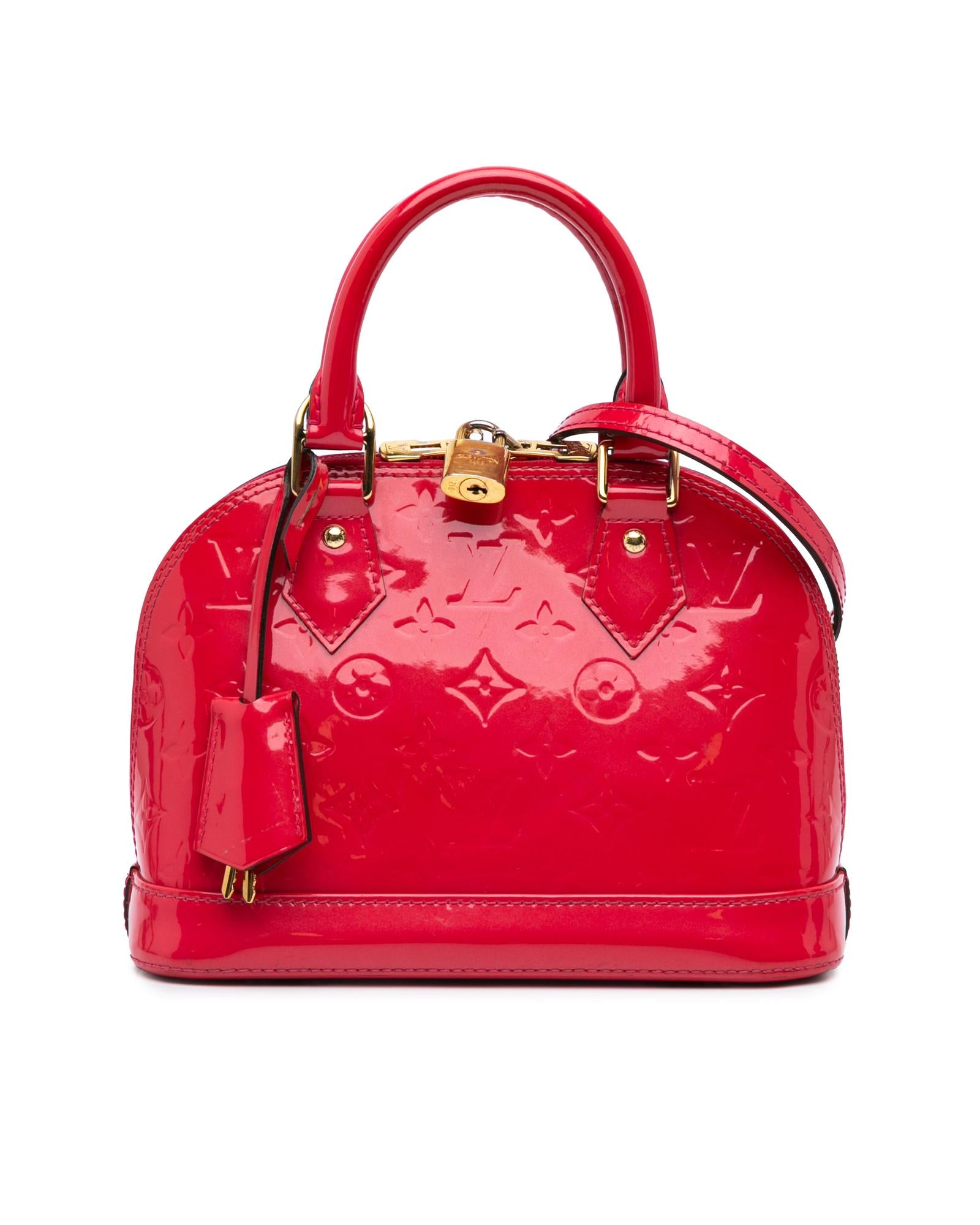 Louis Vuitton Alma BB Monogram Vernis Leather Satchel Handbag for Women - Perfect for Work, Travel & Evening Events