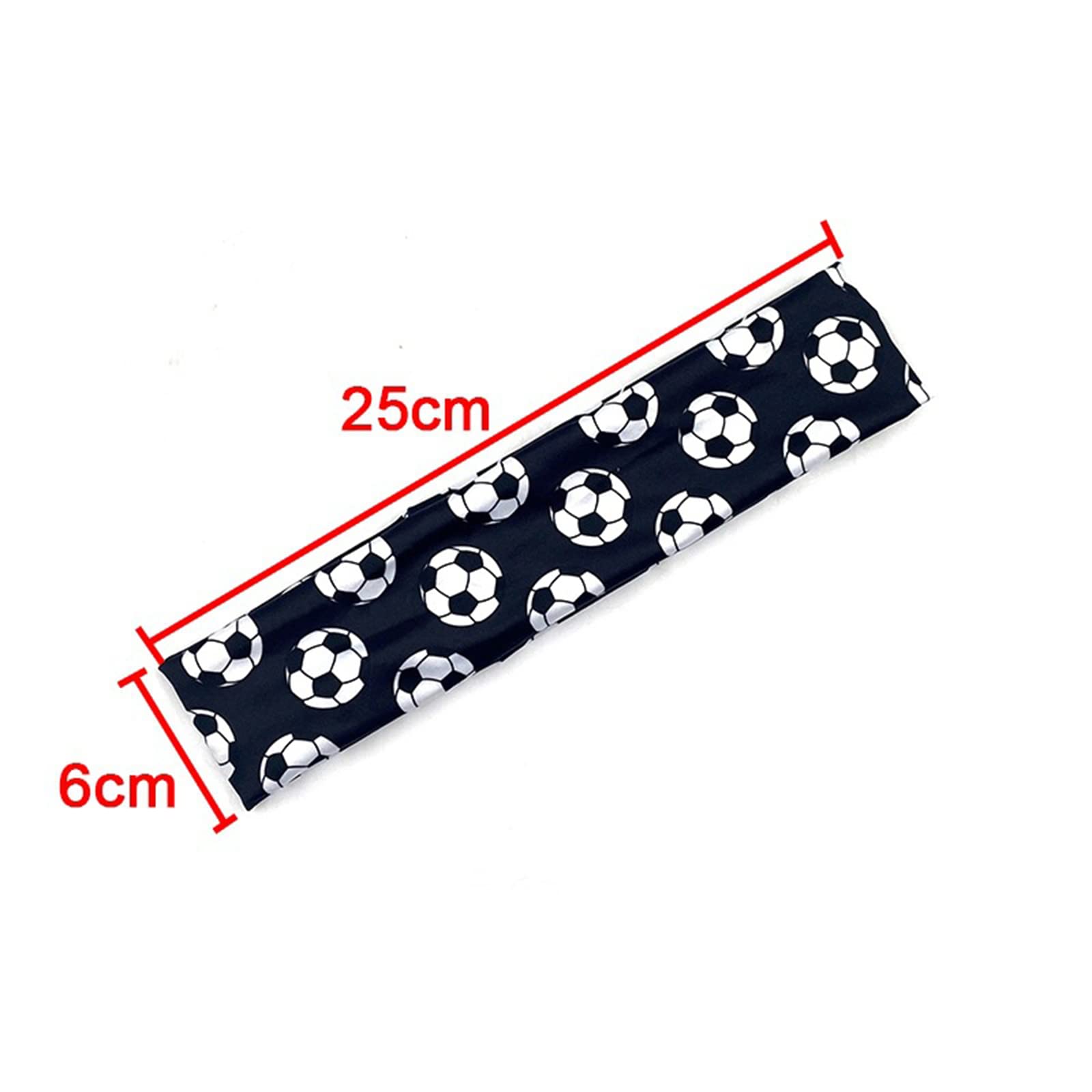 **Soccer Sweatbands for Women & Men - Stretchy Headbands with Soccer Ball Print - Breathable Sports Headband for Running, Workouts & Soccer Games - Perfect Gift for Soccer Fans & Players**