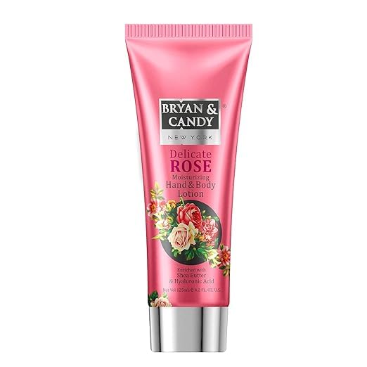 Rose Moisturizing Hand & Body Lotion with Shea Butter & Hyaluronic Acid - 125ml for Smooth, Hydrated Skin | Pack of 1 | Perfect for Dry Skin Care, Daily Moisturizing & Gift Sets