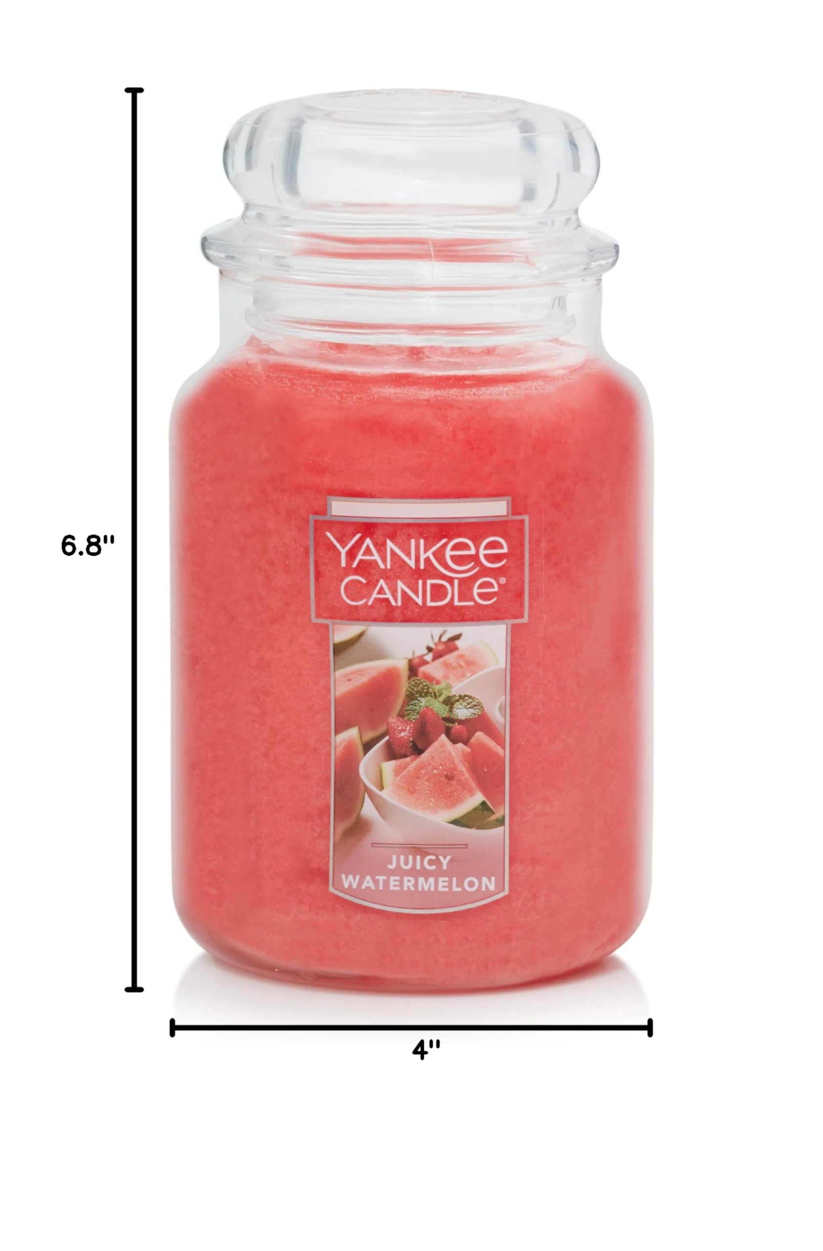 Yankee Candle Juicy Watermelon Scented - 22oz Large Jar Single Wick Candle with 110+ Hours Burn Time | Fresh Summer Fragrance for Home, Office & Relaxation