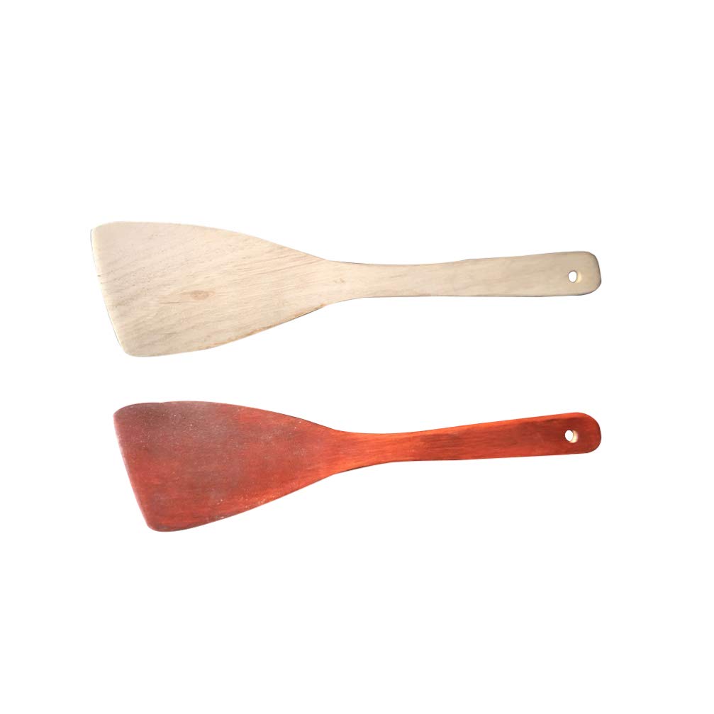 UPKOCH 2-Piece Wooden Rice Spoon Set - Non-Stick Rice Paddle & Serving Spoon - Natural Wood Cooking Utensils for Rice, Stirring & Serving - Perfect for Home Kitchen, Restaurant & Hotel Use (Ideal for Sushi, Rice Dishes & Cooking)