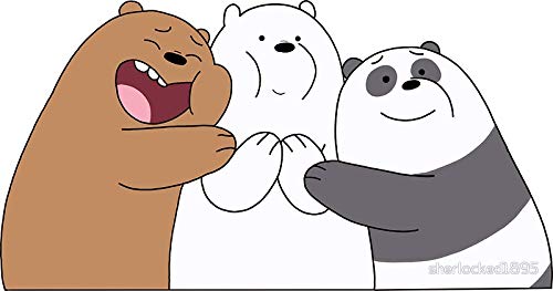We Bare Bears Stickers - Waterproof Vinyl Decals for Cars, Trucks, Laptops, Windows & Walls - Cute Cartoon Graphic Decoration for Kids Room, Office & Personal Items