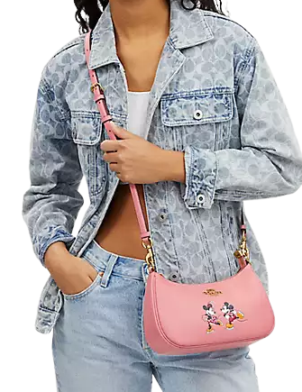 Coach Disney X Coach Teri Shoulder Bag with Ice Skate Motif - Stylish Crossbody Purse for Women, Fashionable Disney Collection Handbag for Daily Use, Work, and Special Occasions
