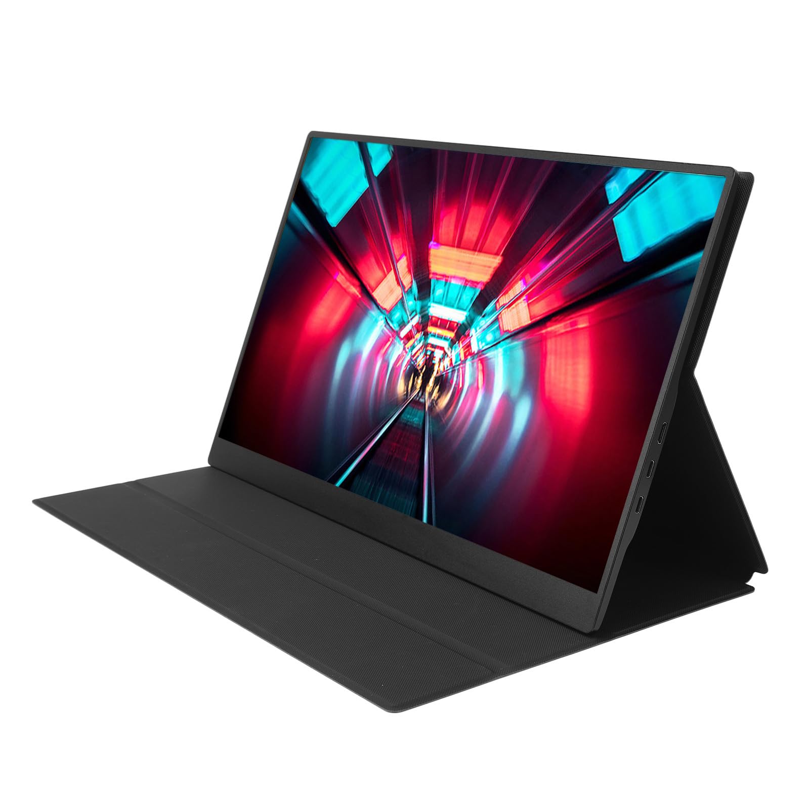 aqxreight 17.3 Inch Slim IPS Portable Monitor with FHD 1080P Display, Built-in Speakers, USB-C Plug & Play - Perfect for Laptop Extensions, Gaming, and Business Travel (EU Plug)