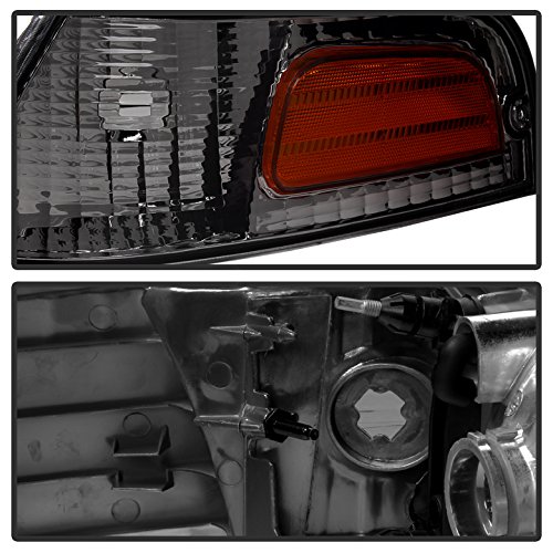 XTune Crown Victoria Crystal Headlights with Corner Lights - Smoke Lens & Chrome Housing - High Performance LED Lighting for Night Driving & Car Customization