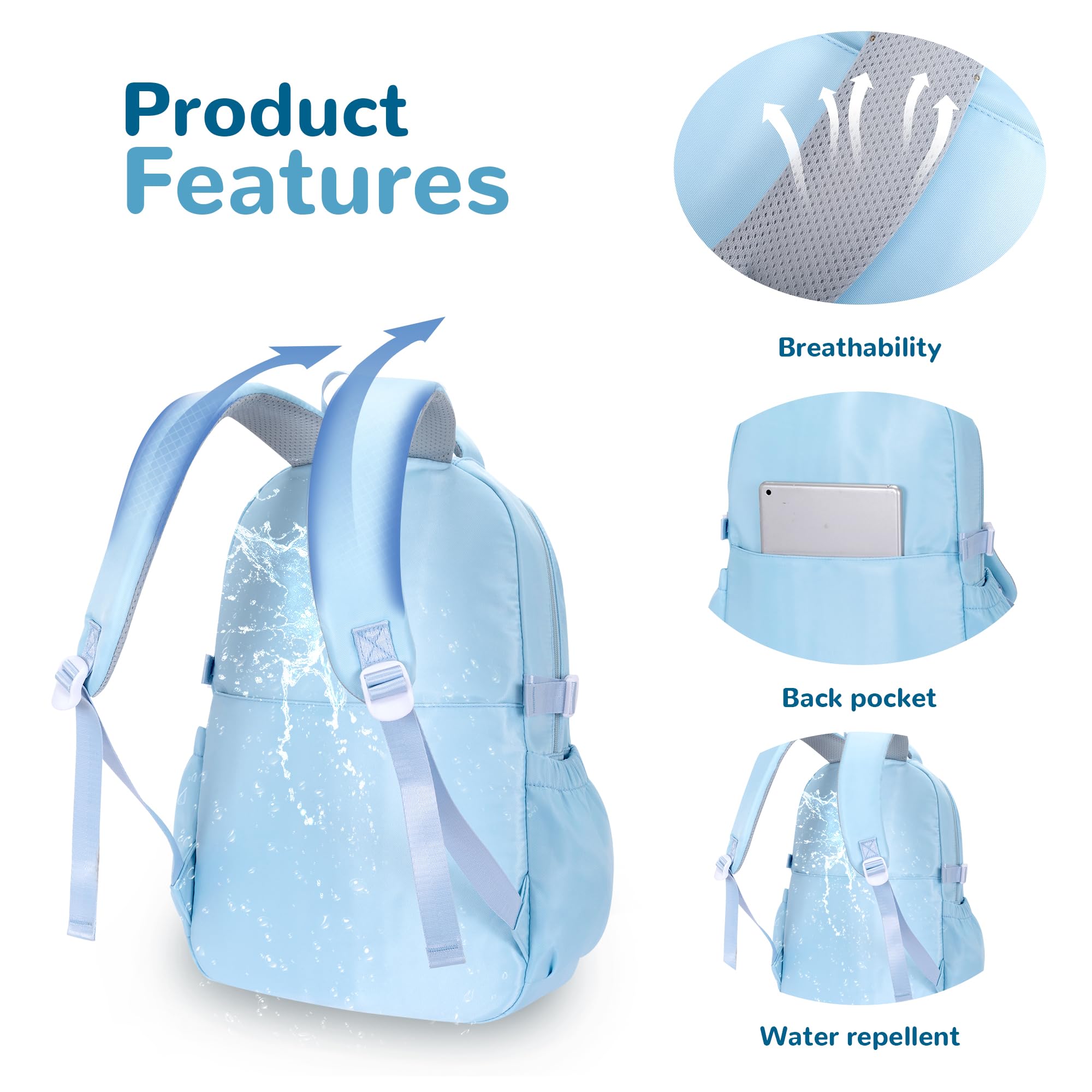 Cinnamoroll Anime Backpack for Girls - Kawaii School Bag with 12 Pcs Accessories, Anti-Theft Laptop Compartment, Cute Pins | Aesthetic Travel Daypack for Students, College, Work & Daily Use