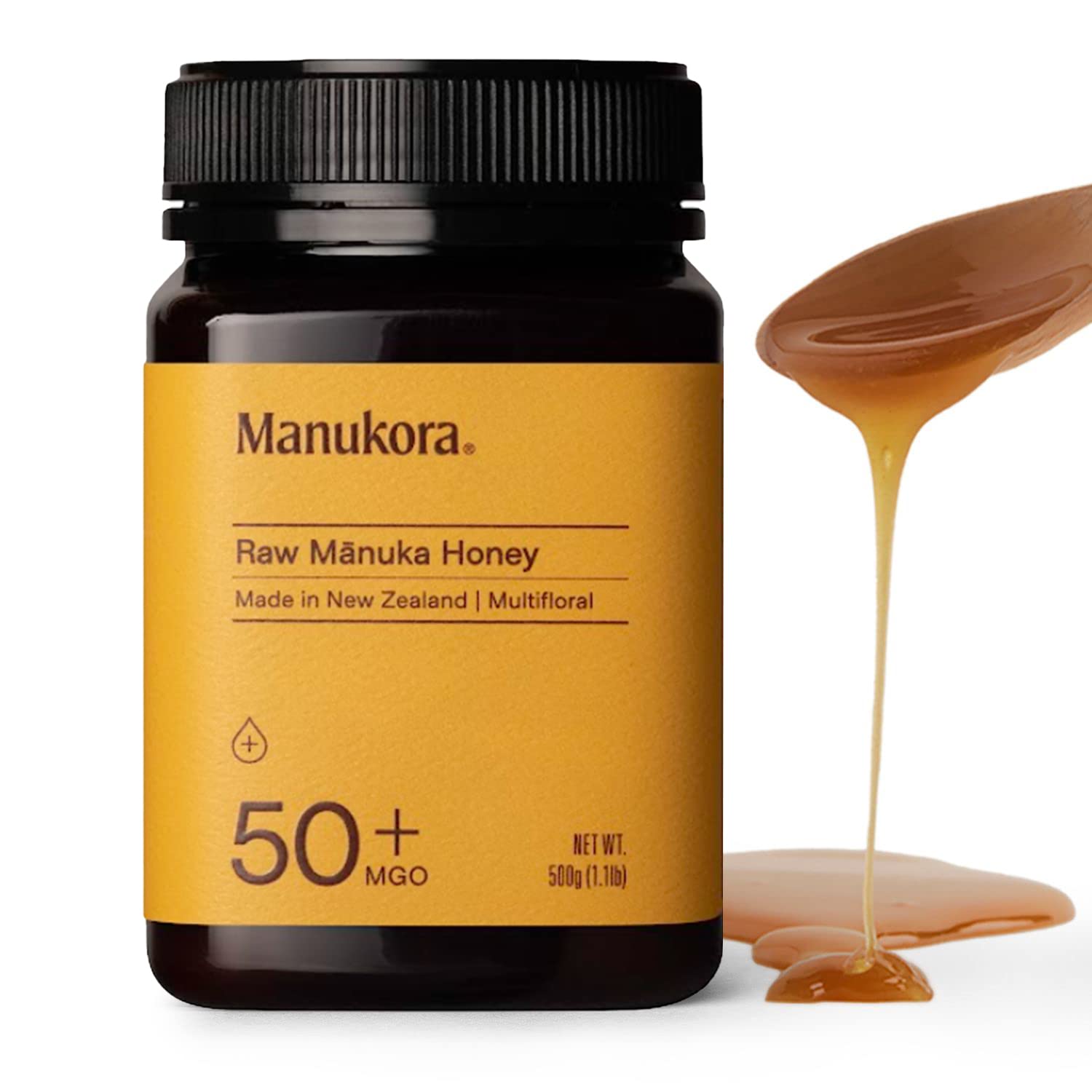 Manukora Raw Manuka Honey MGO 50+ - 500g NZ Honey for Daily Wellness