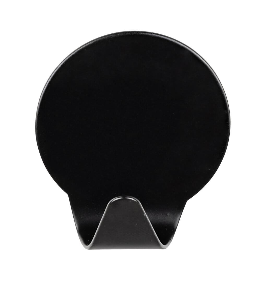 Turbo Lock Round Hooks 2 Pack - Matte Black Heavy Duty Wall Hooks for Hanging Coats, Hats, Bags & Home Organization
