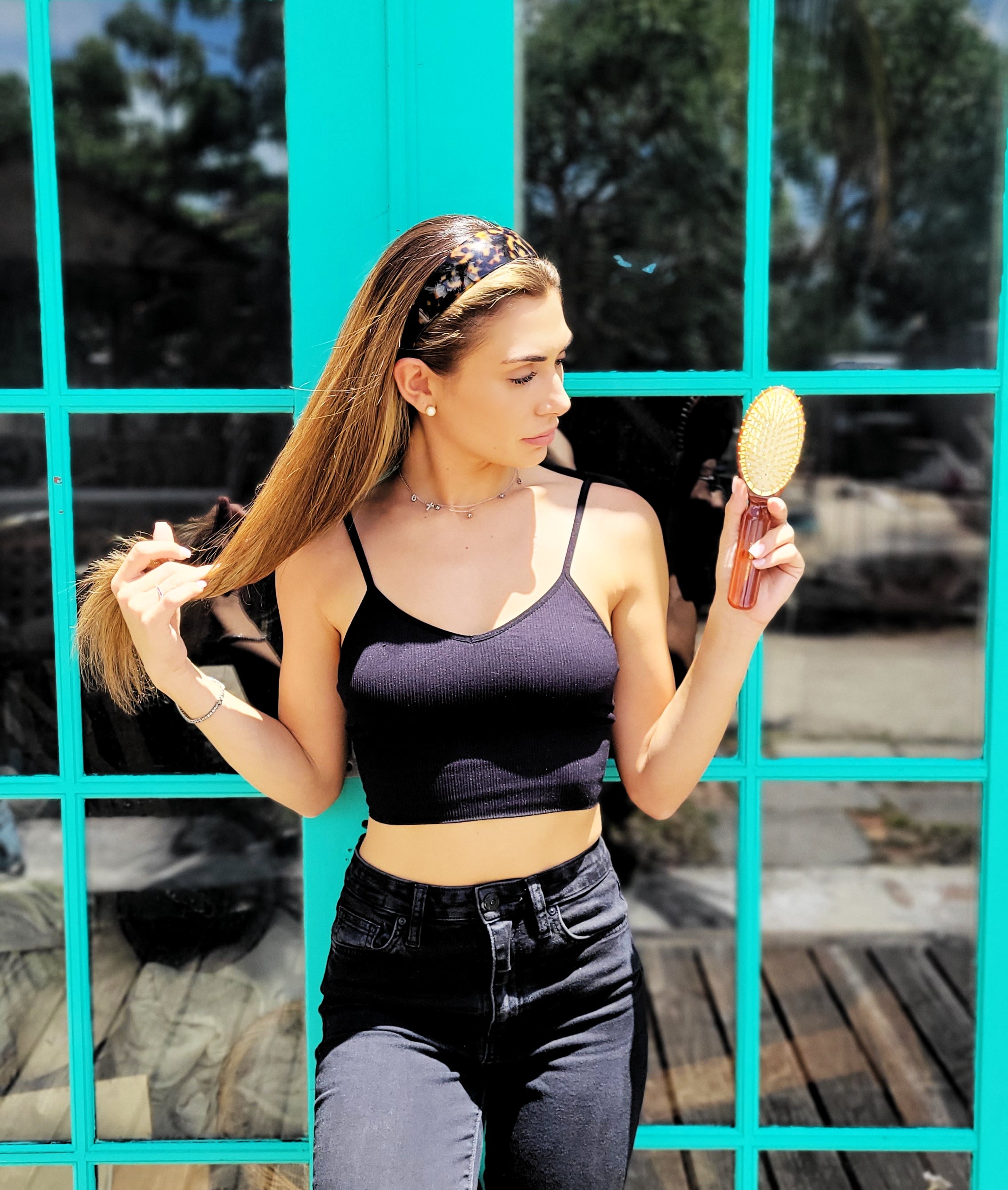 Janeke Oval Hair Brush for Smoothing & Detangling - Large SP08G DBL - Professional Styling Tool for Salon & Home Use - Perfect for Thick, Long Hair & Blowouts