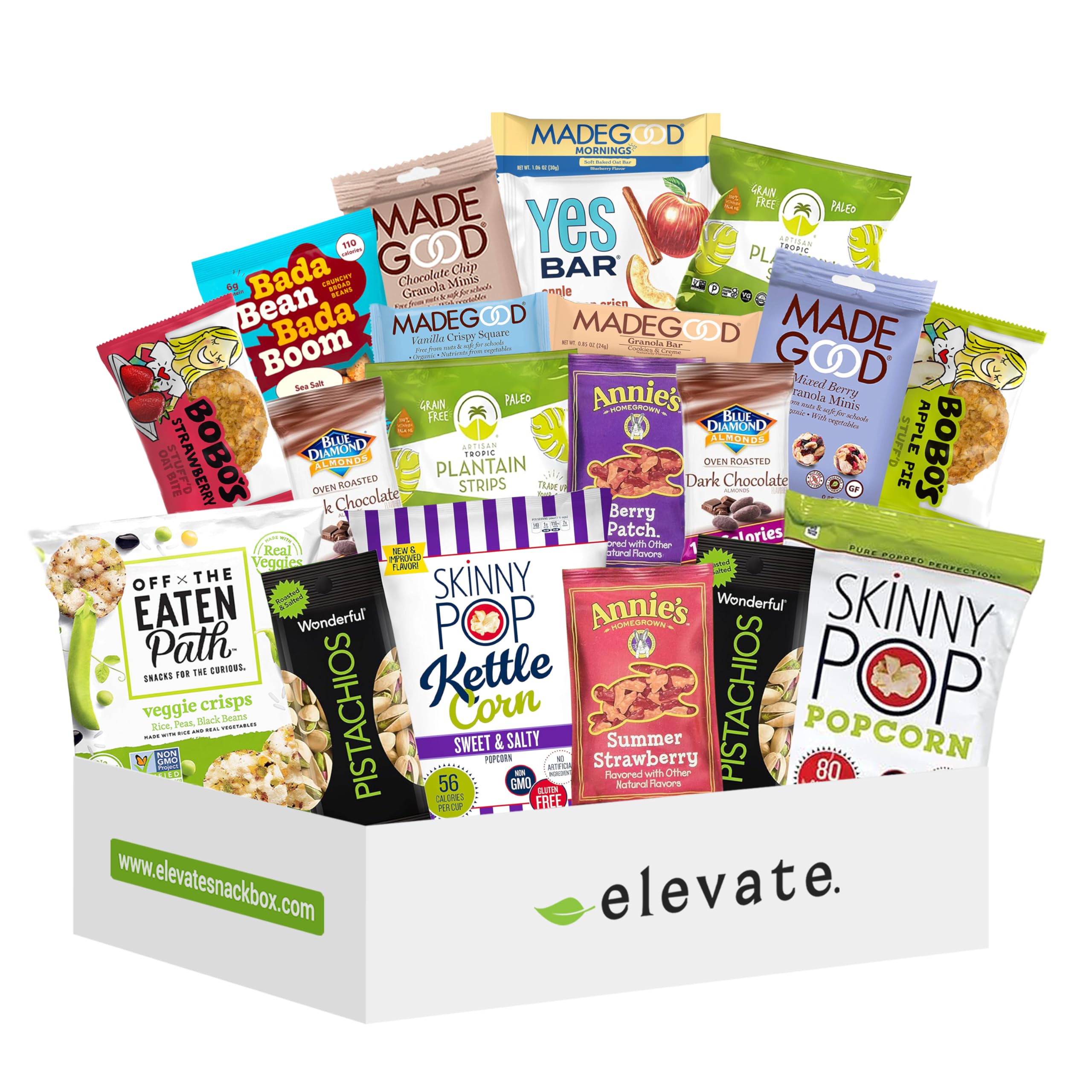Premium Vegan Gluten-Free Healthy Snack Box - 20 Individually Wrapped Snacks Mix (Cookies, Nuts, Dried Fruits, Chips) - Perfect Care Package & Variety Pack for Adults & Kids - Ideal for Housewarming, Birthday Gifts, College Students, Road Trips & Thank You Presents - 100% Plant-Based Snacks for On-The-Go, Office, School & Travel