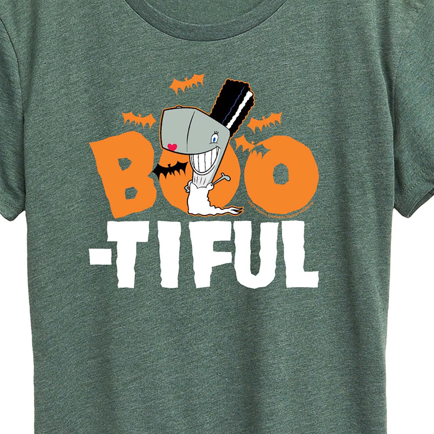 HYBRID APPAREL Spongebob Squarepants Boo-Tiful Women's Short Sleeve Graphic T-Shirt - Funny Halloween Tee for Women, Casual Wear & Costume Parties