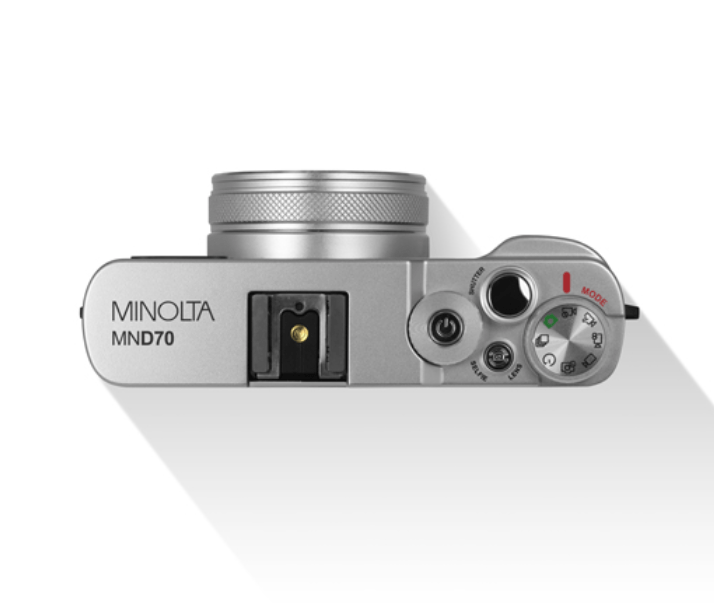 MINOLTA MND70 Retro 48MP Autofocus 5K Ultra HD Dual Lens WiFi Digital Camera (Silver/Black) - Perfect for Travel, Vlogging & Street Photography