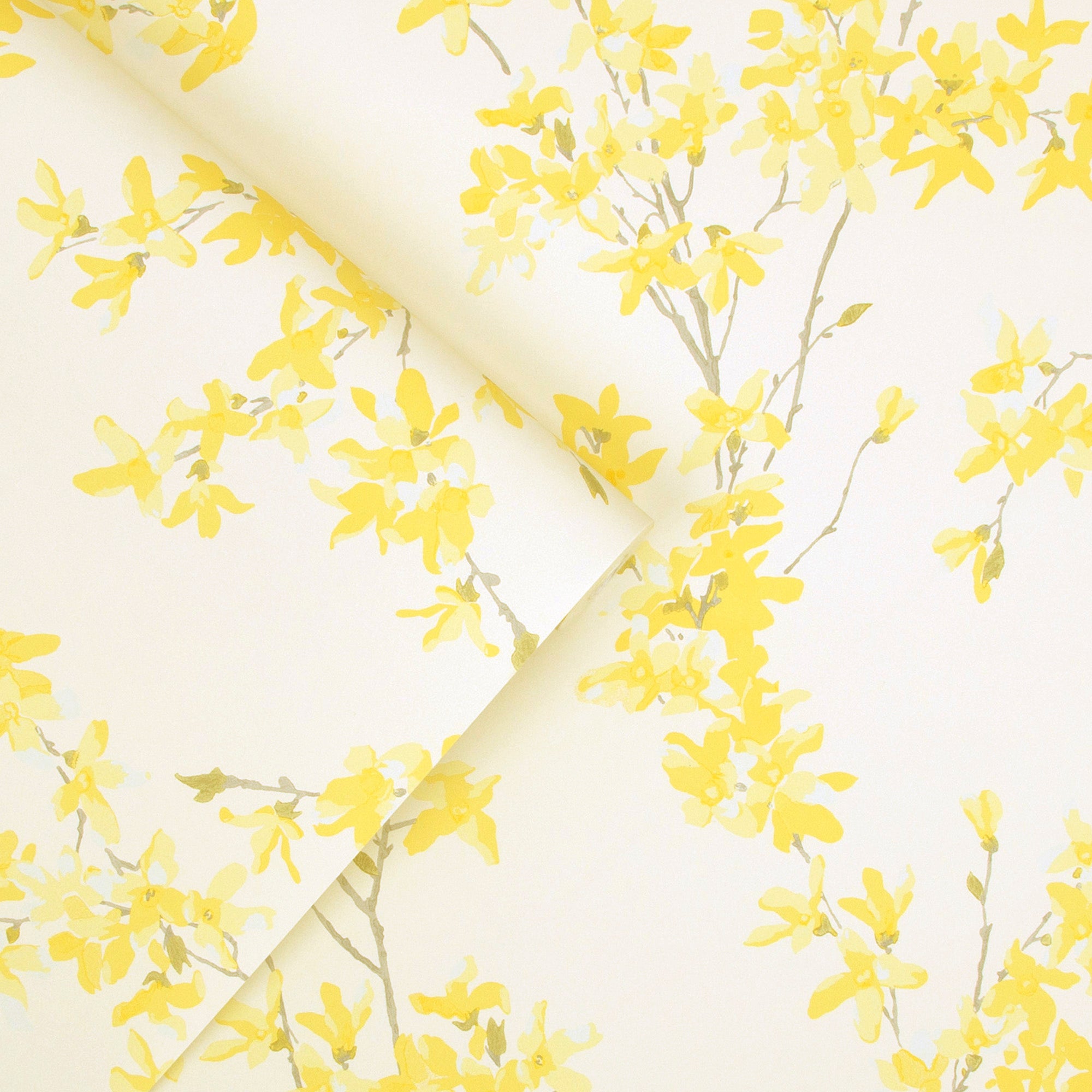 Laura Ashley Forsythia Sunshine Wallpaper - Floral Peel & Stick Wallpaper for Bedroom, Living Room, Bathroom Decor | Easy to Apply & Removable