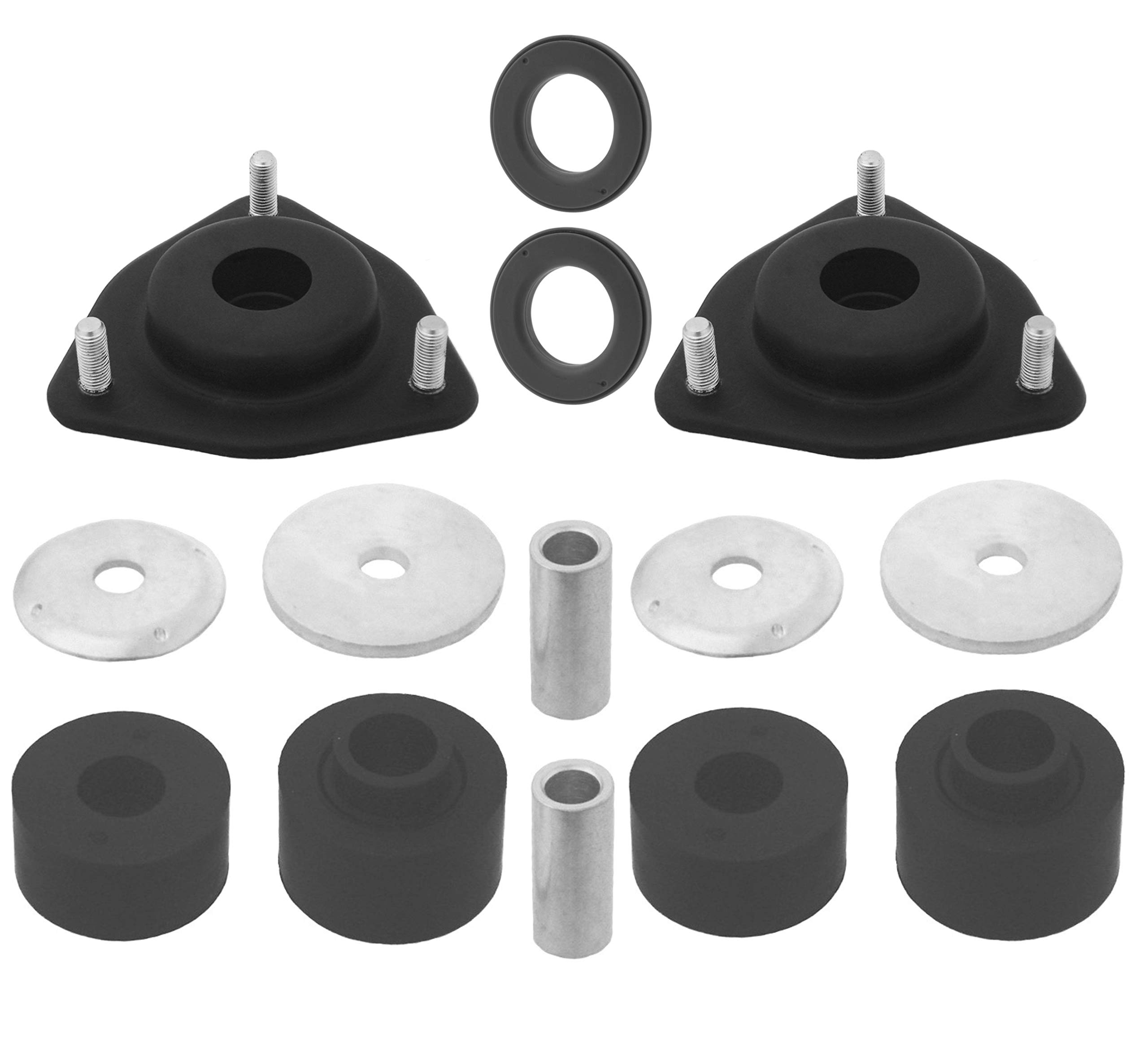 Dodge Caliber & Jeep Compass Front & Rear Suspension Strut Mounting Kits - Heavy Duty Replacement Parts for Smooth Ride & Enhanced Handling - Perfect for Off-Roading, Daily Commuting & Performance Upgrades