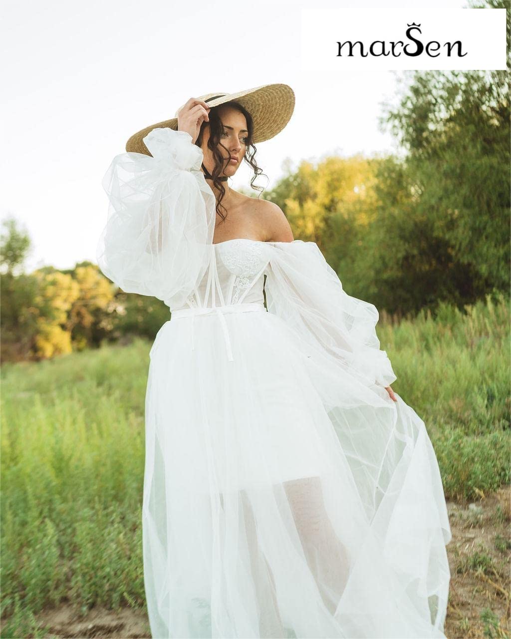Elegant Ivory Tulle Prom Dress with Long Sleeves & Corset - Women's Plus Size 20 Ball Gown for Homecoming, Wedding & Special Occasions