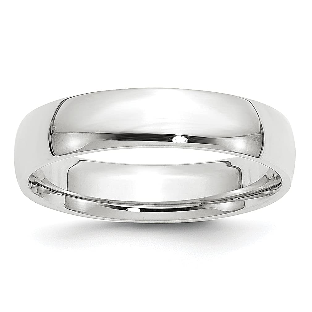 14K White Gold 5mm Lightweight Comfort Fit Men's Wedding Band Ring - Size 10, Classic Fine Jewelry for Dad, Husband & Grooms - Perfect Gift for Anniversary, Engagement & Special Occasions