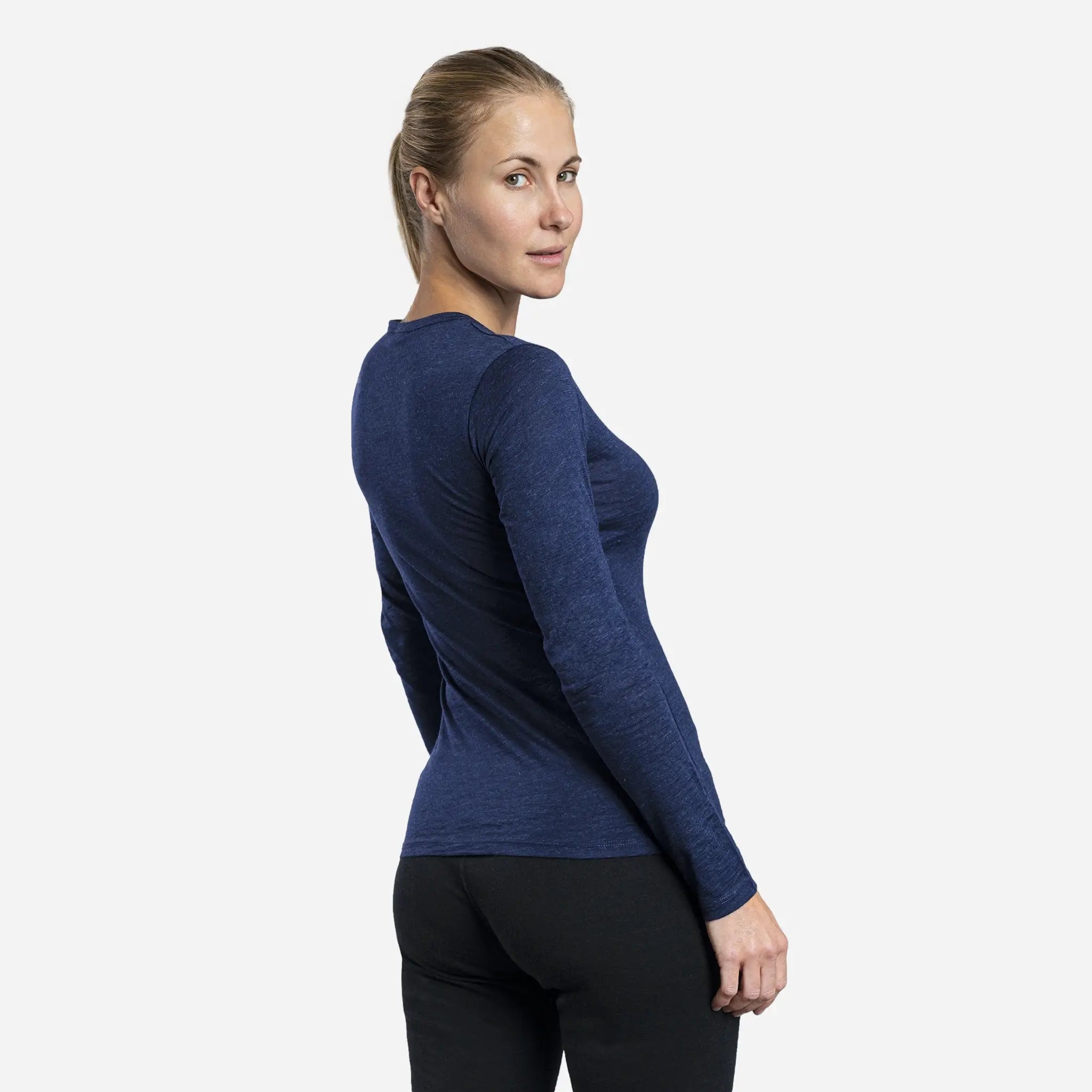 Ultralight Women's Alpaca Wool Long Sleeve T-Shirt - 160 GSM Soft & Warm Base Layer for Winter Hiking, Yoga & Casual Wear