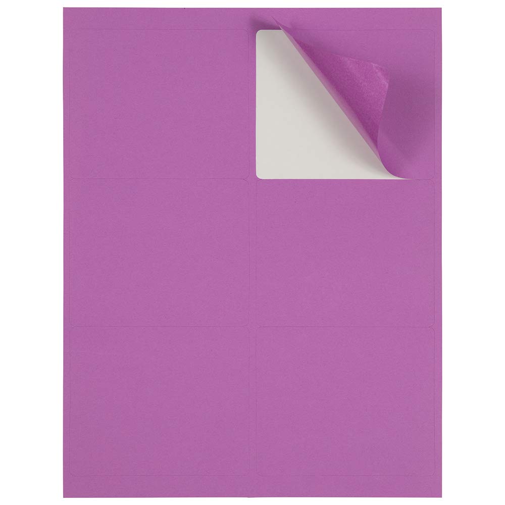 JAM PAPER Shipping Address Labels - Large 3 1/3 x 4 Inches - Violet Purple - 12 Packs of 120 Labels - Perfect for Mailing, Packages, and Business Shipping Needs