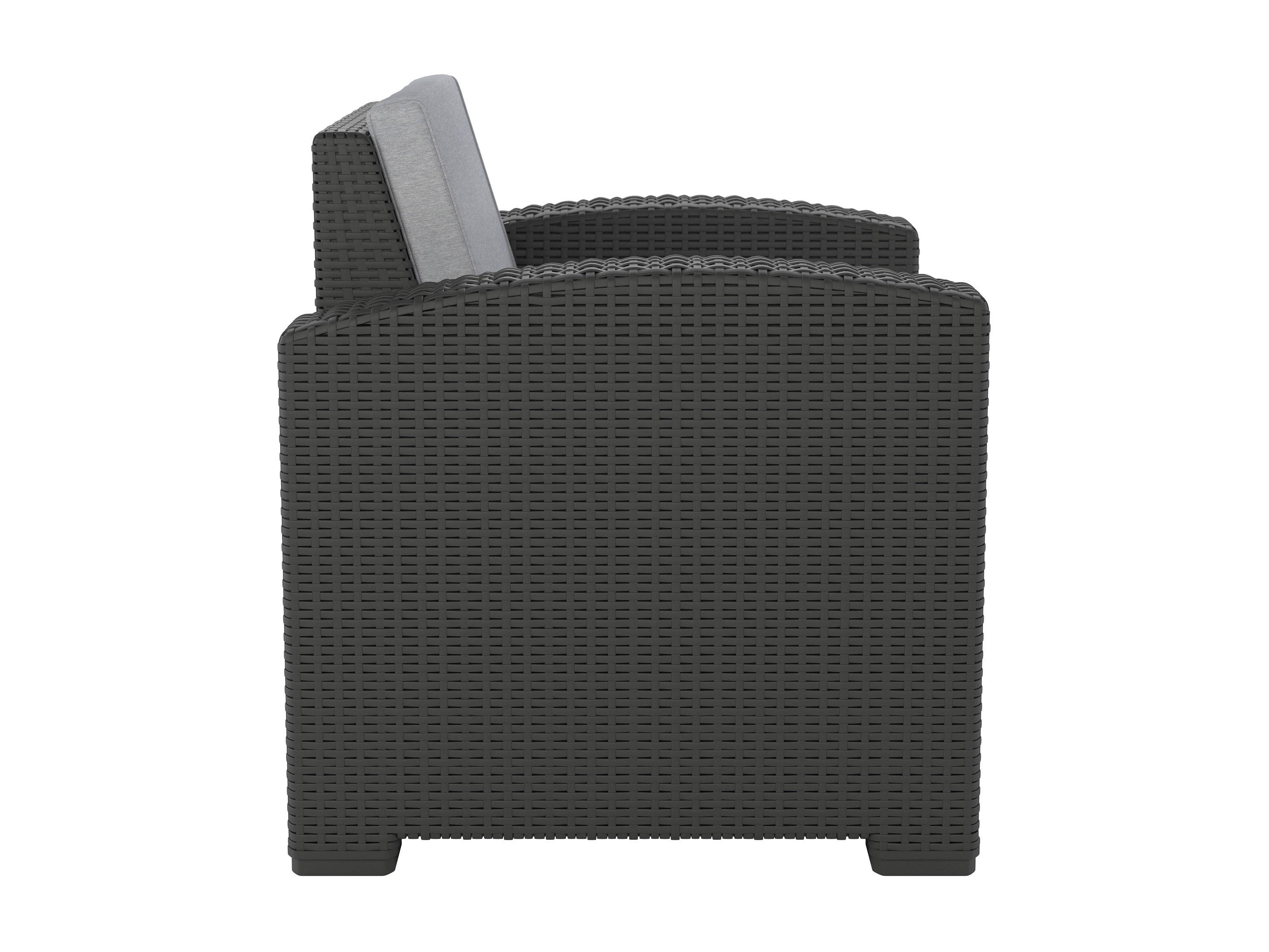 Comfortable Grey Outdoor Patio Chair - Weather-Resistant Lounge Furniture for Garden, Poolside & Backyard Relaxation
