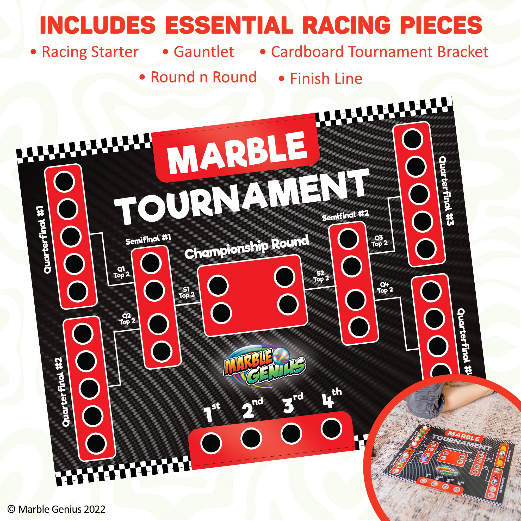Marble Genius 200-Piece Marble Run Racing Set - STEM Educational Building Blocks Toy for Kids | Marble Maze Tower & Race Track Game | Perfect for Birthday Gifts & Indoor Playtime
