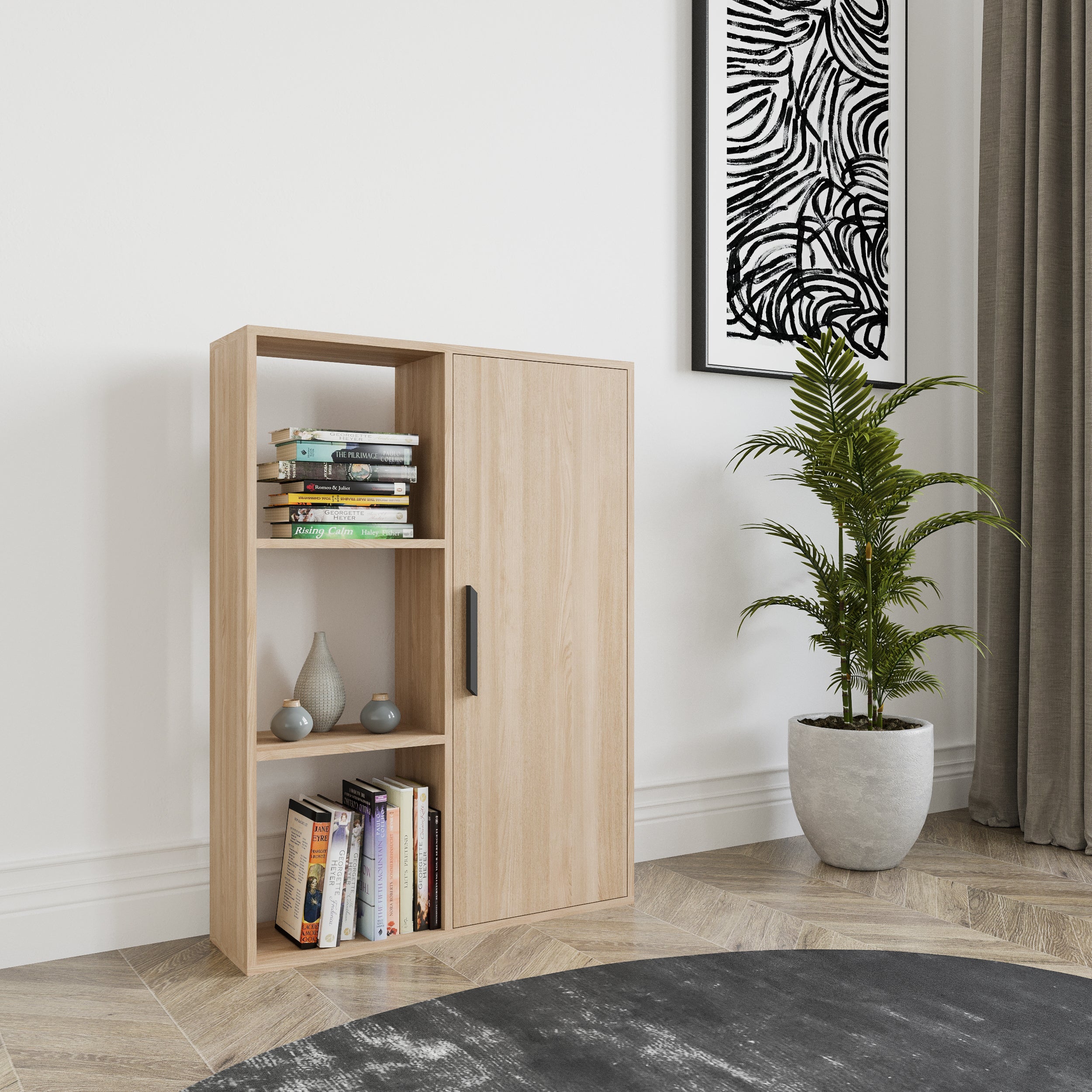 Patrick Bookcase - Modern Wooden Bookshelf for Home & Office, Stylish Storage Solution for Books, Decor & Essentials | Perfect for Living Room, Bedroom & Study