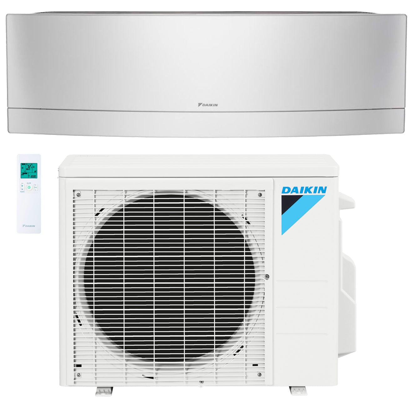 Daikin 9000 BTU 18 SEER2 Ductless Mini Split Wall Mount Heat Pump Air Conditioner - Silver | Energy Efficient Cooling & Heating for Bedrooms, Offices & Small Spaces