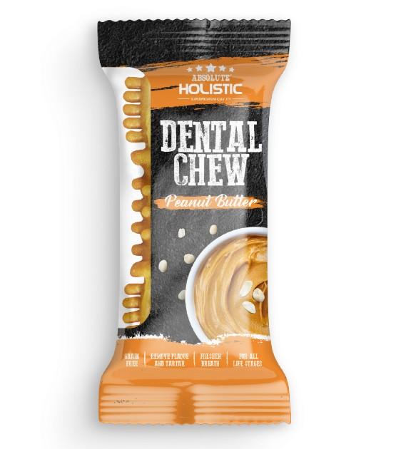 Absolute Holistic Dental Dog Chews - Peanut Butter Flavor | Natural Teeth Cleaning Treats for Dogs | Supports Oral Health & Fresh Breath | Perfect for Training, Rewards, and Daily Dental Care