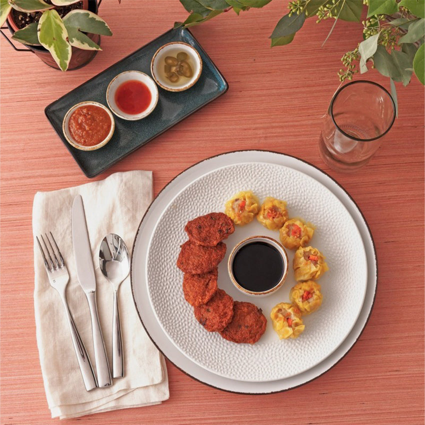 Fortessa Lucca Flatware 5-Piece Set - Stainless Steel Cutlery Set for Dining, Kitchen & Entertaining - Perfect for Dinner Parties, Restaurants & Home Use