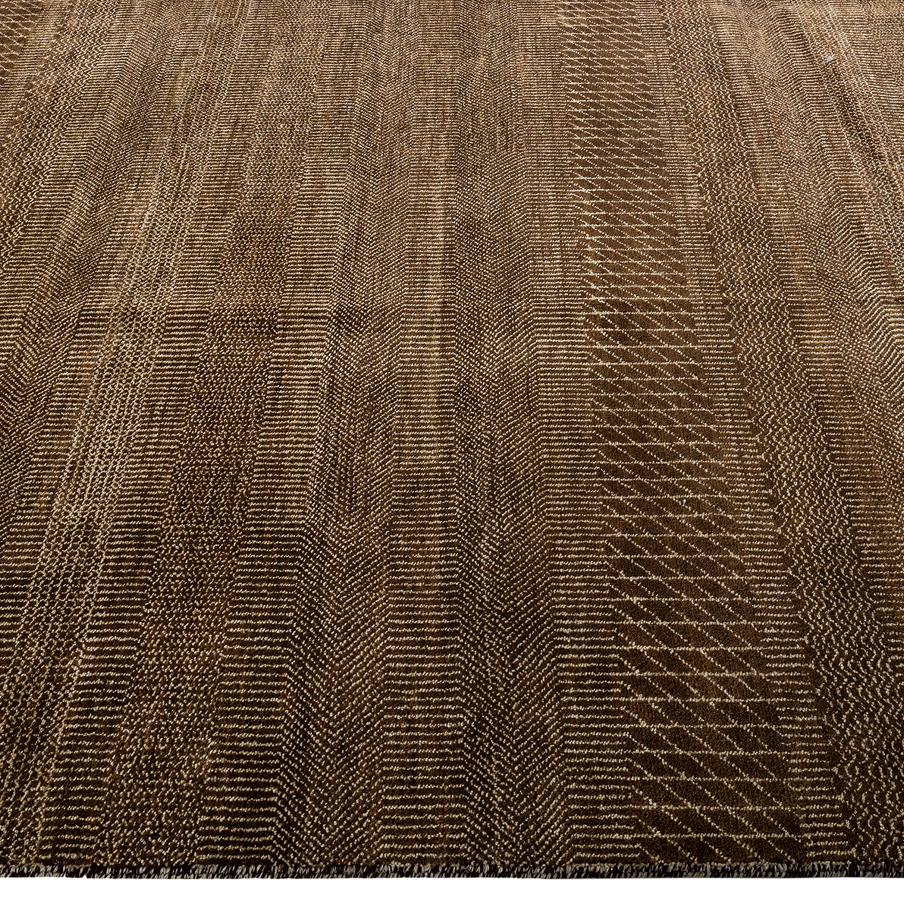 Premium Brown Transitional Wool Rug 9'1