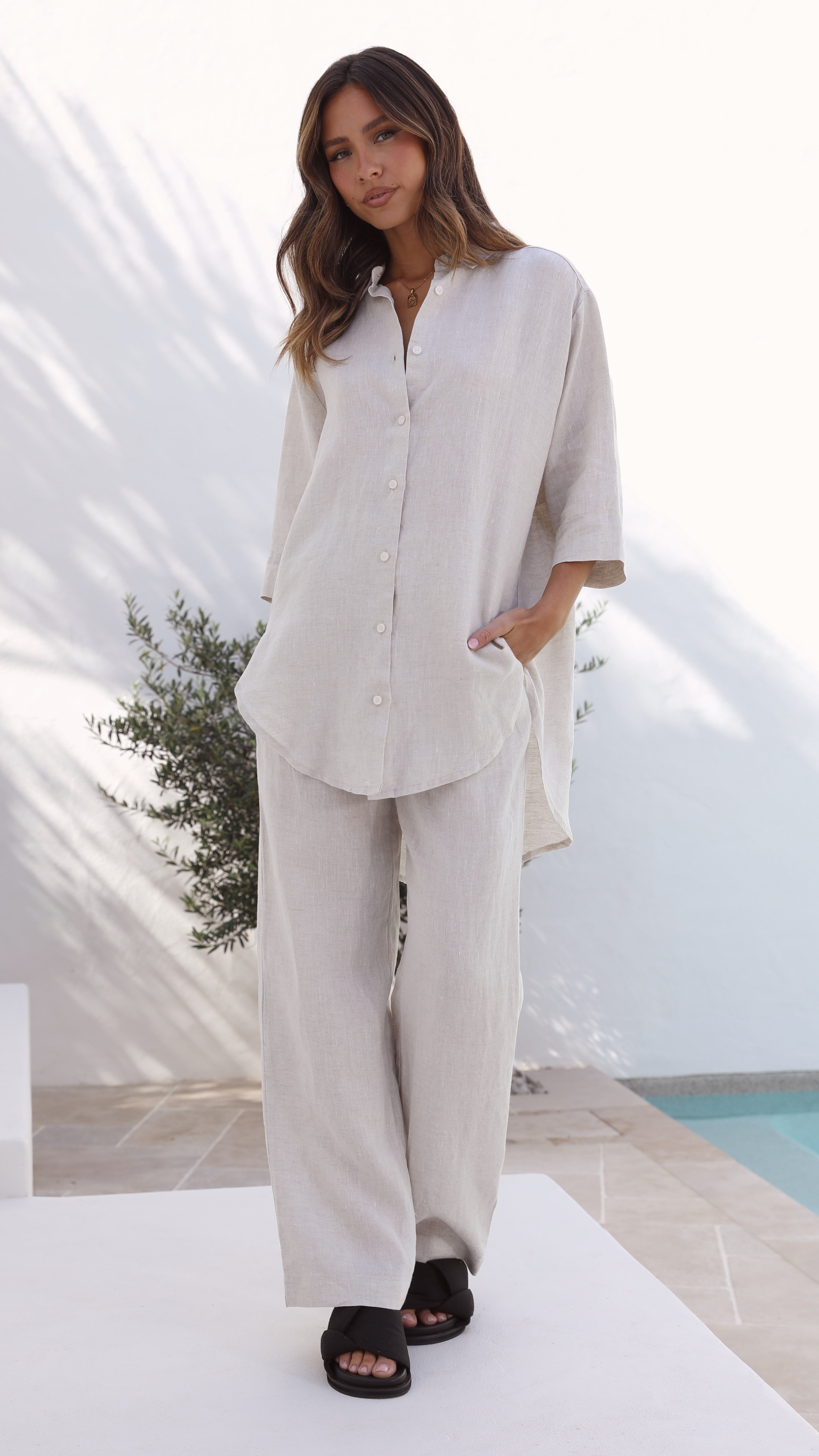 Soft & Breathable Linen Lounge Pants for Women - Natural Comfort for Home, Yoga & Relaxation | Eco-Friendly Casual Wear