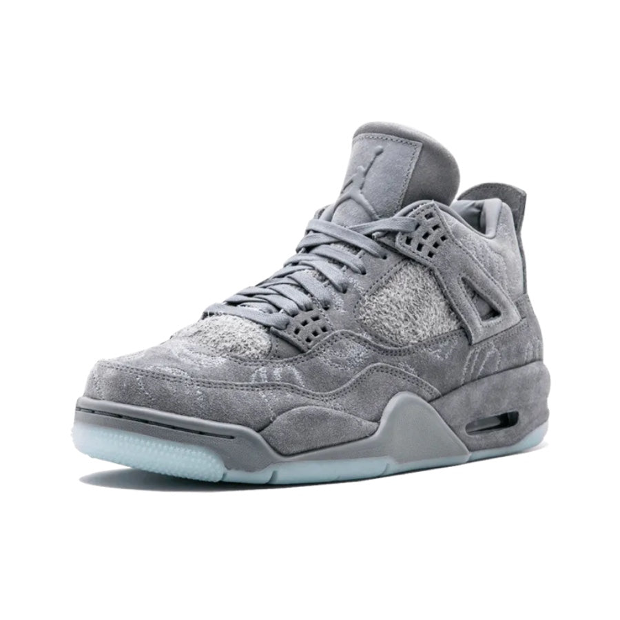 Air Jordan 4 Retro KAWS Cool Grey White Sneakers - Men's Basketball Shoes for Streetwear & Casual Style