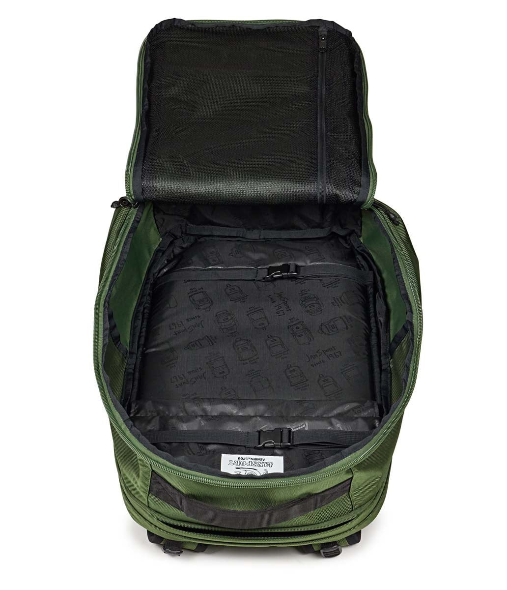 JanSport Venture Pack Backpack - Durable Cargo Green Daypack for School, Travel & Outdoor Adventures | Water-Resistant & Spacious Design