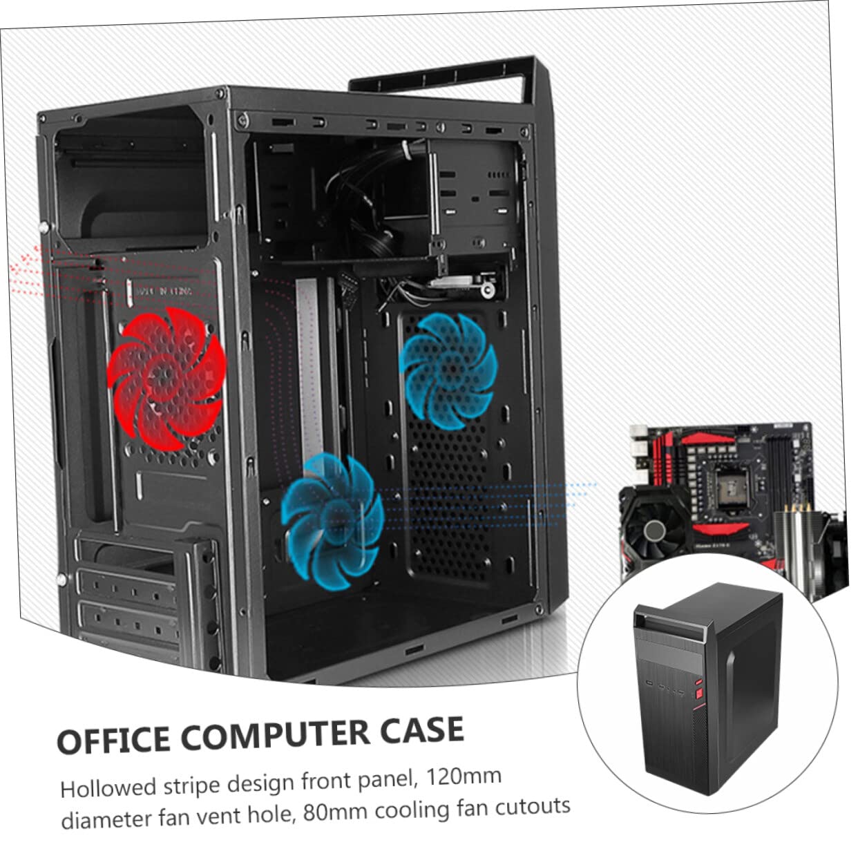 Compact Mini ITX Computer Case - Portable Chassis for Gaming PC, Desktop & Laptop Modifications | Durable Shell for Home Office, Streaming & Workstation Setups
