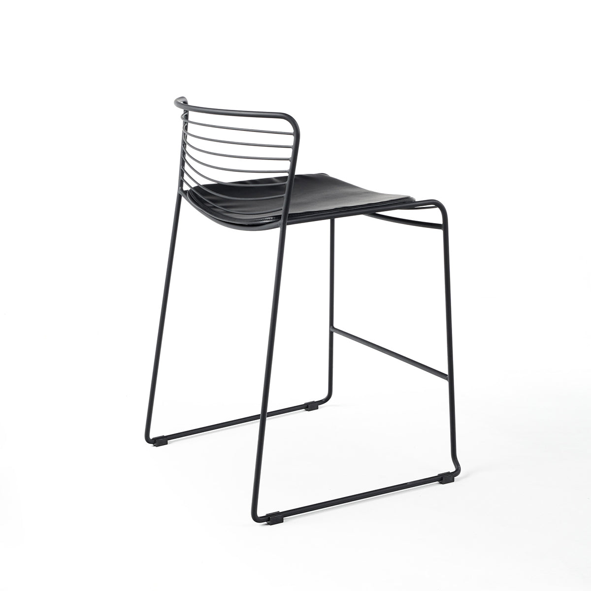 Frankia Bar Stool - Modern Adjustable Counter Height Stool with Backrest, PU Leather Seat - Perfect for Kitchen Island, Breakfast Bar, and Home Bar Decor