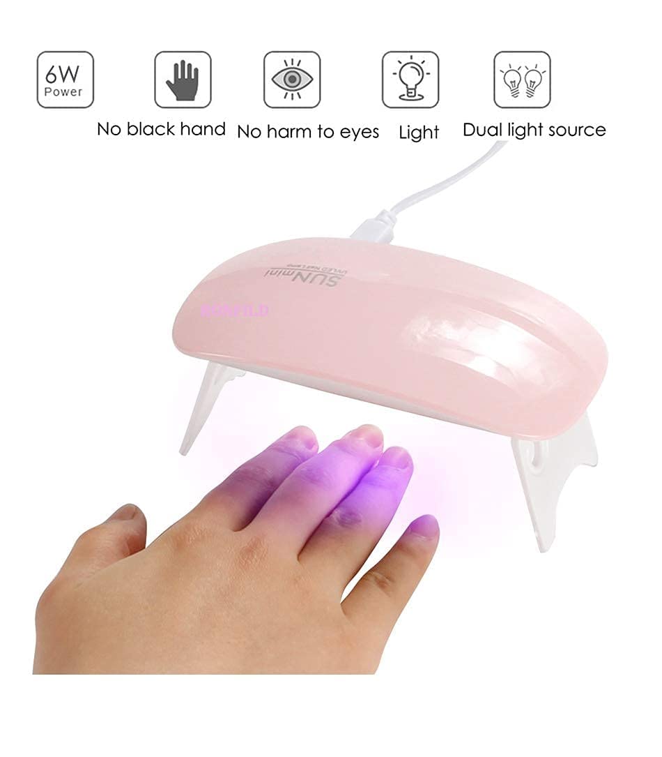 USB LED Nail Dryer | UV Light Polish Curing Lamp for Home & Salon Use