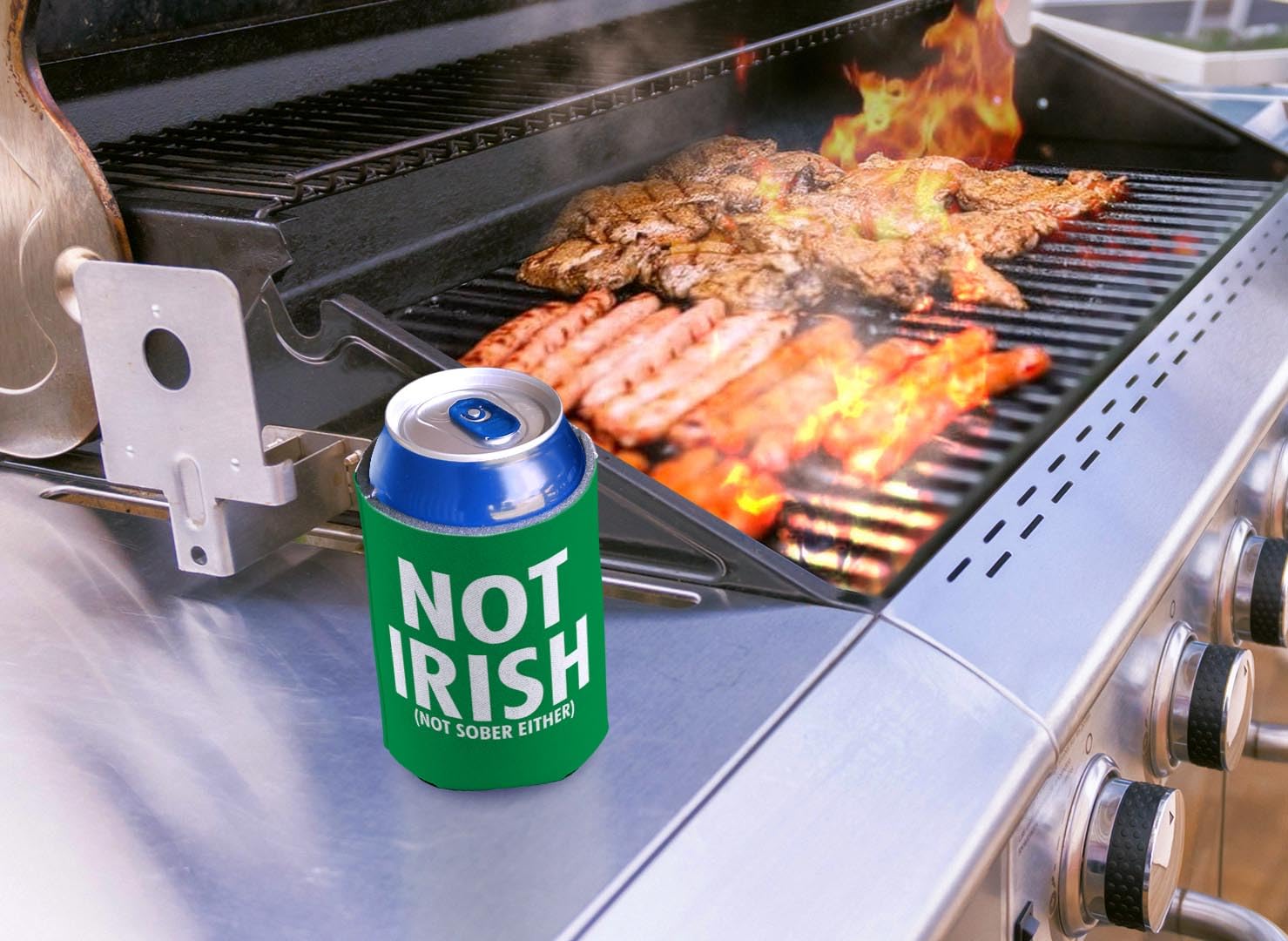 St. Patrick's Day Party Supplies - 48-Pack Drink Can Coolers for Beer & Soda - Irish Themed Insulated Sleeves for Bar, Pub & Home Celebrations