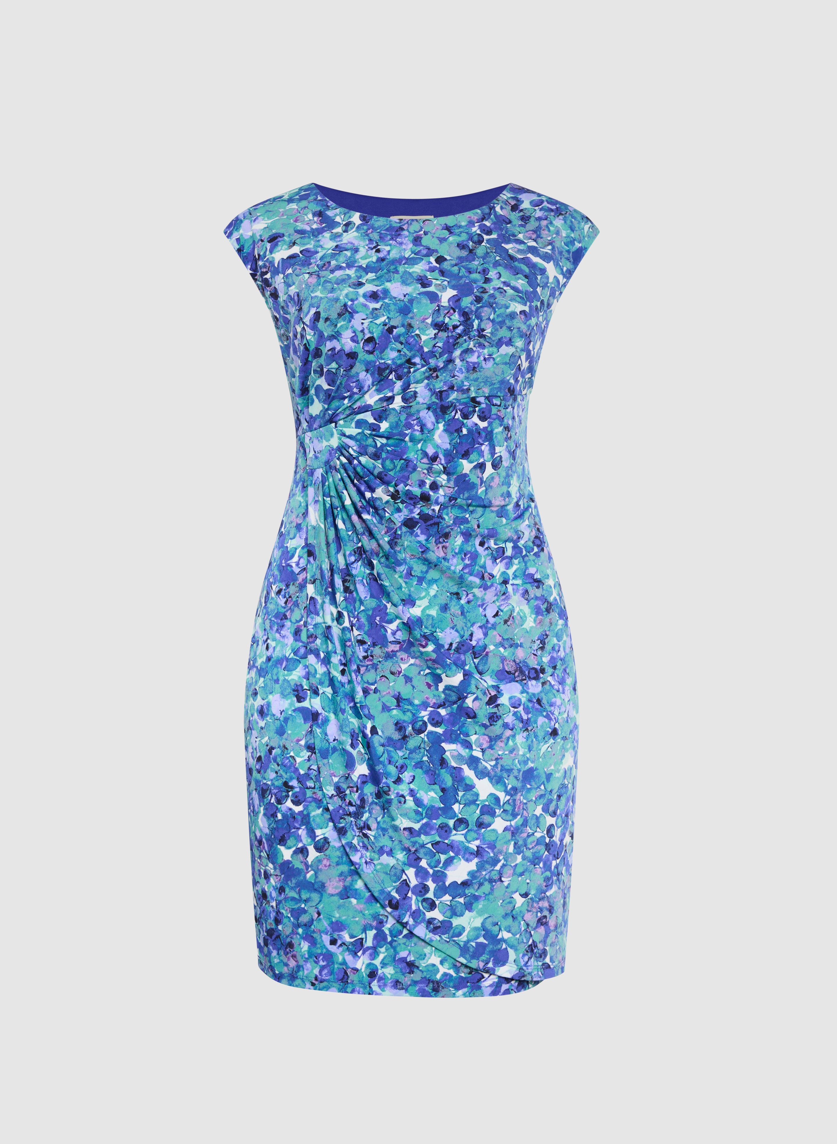 Abstract Dot Print Dress - Stylish Floral Pattern Women's Dress for Casual Wear, Party & Office | Trendy A-Line Midi Dress with Comfortable Fabric