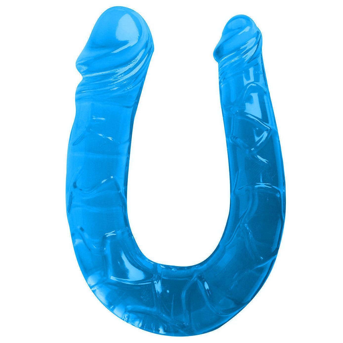 Honeypleasures 12 Inch Realistic Dual-Ended Dildo for Vaginal & Anal Play - Flexible Silicone Adult Toy for Couples, Solo Use & Girl on Girl Scenes (Blue)