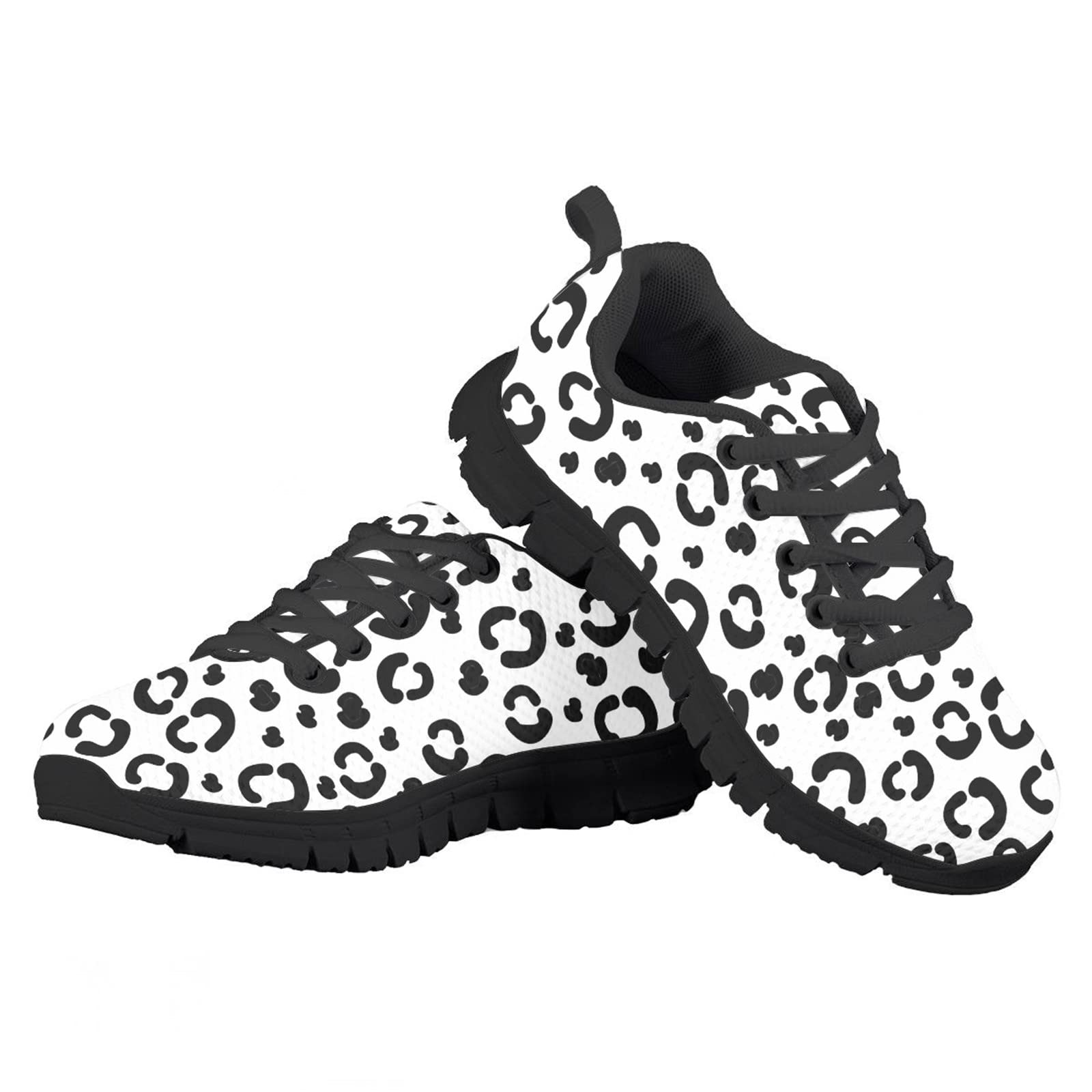 Leopard Print Running Shoes for Girls - Lightweight Comfortable Kids Sneakers for Walking, Tennis & Play - Animal Skin Design - Perfect Gift for Active Girls (Ideal for School, Sports & Outdoor Activities)