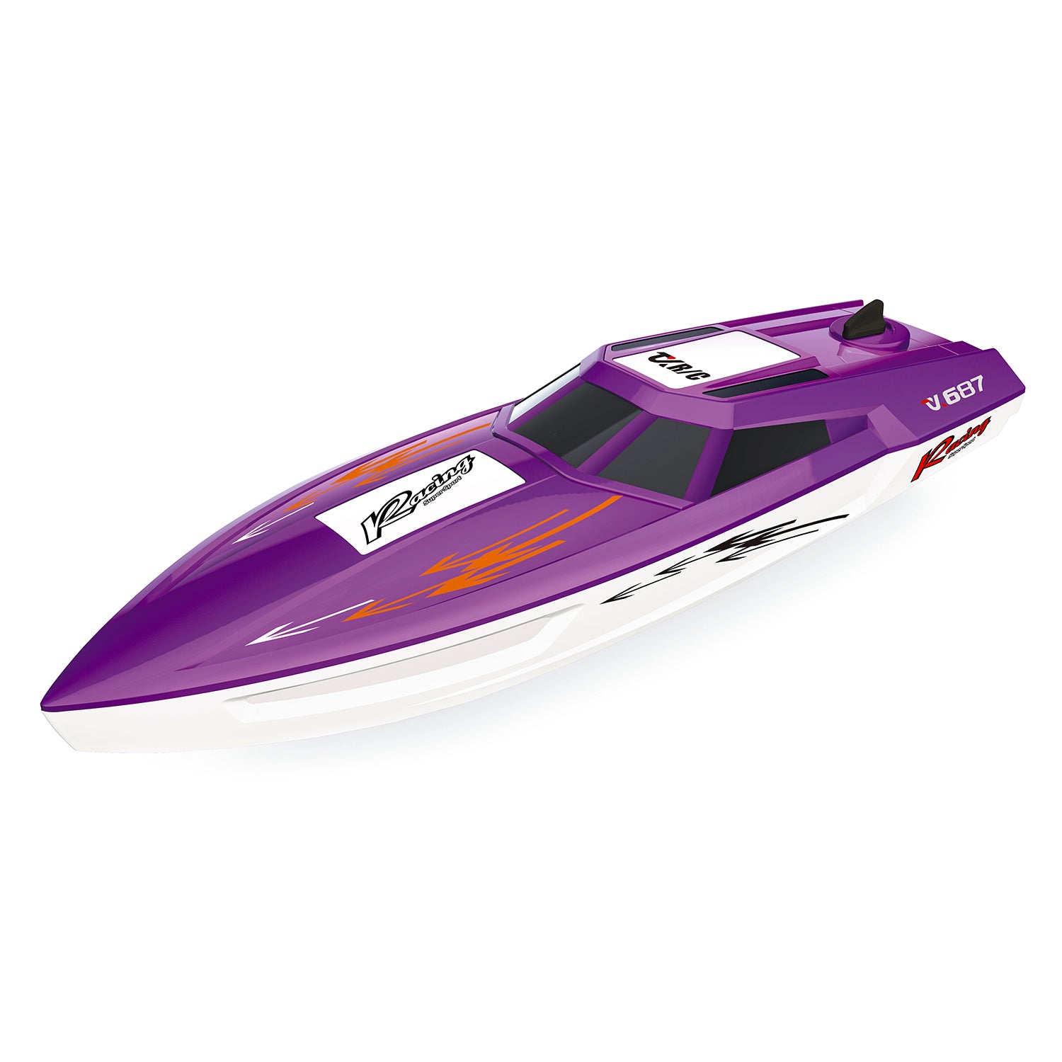 TOUCAN High Speed Electric RC Boat - Ready to Run (RTR) Radio Controlled Racing Ship for Kids & Adults - Durable Plastic Pool & Lake Toy for Outdoor Water Play - Painted & Assembled for Immediate Fun