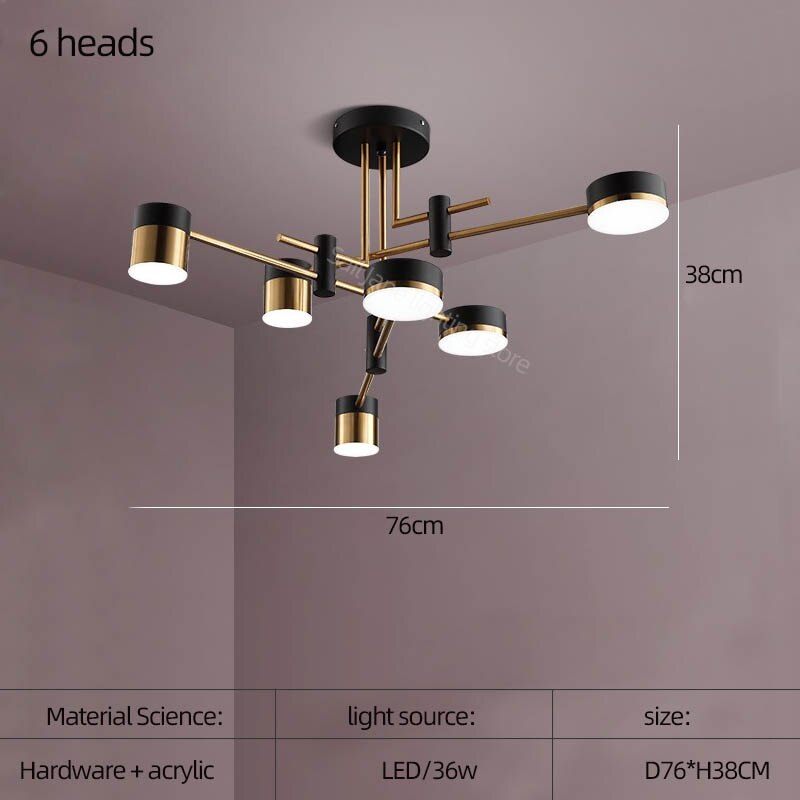 Sputnik Chandelier - Modern Elegant Crystal Ceiling Light Fixture for Dining Room, Living Room & Bedroom - Gold/Silver Finish Luxury Lighting Decor
